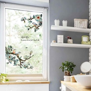 Fivejoy Fensterbild Glasaufkleber Doppelseitige sichtbare dekorative Wandaufkleber