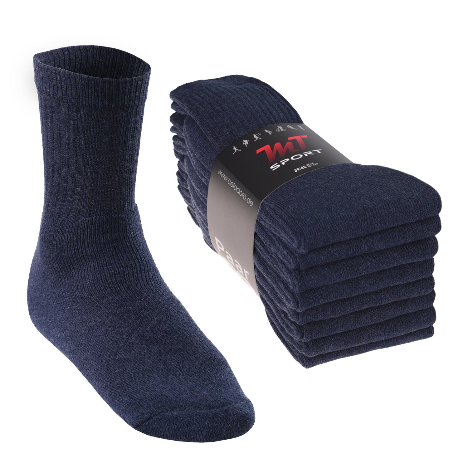 MT Tennissocken Sport- / Jeansblau Paar) & Paar Damen/Herren Tennissocken (8-32 Freizeitsocken 8 (8-Paar)