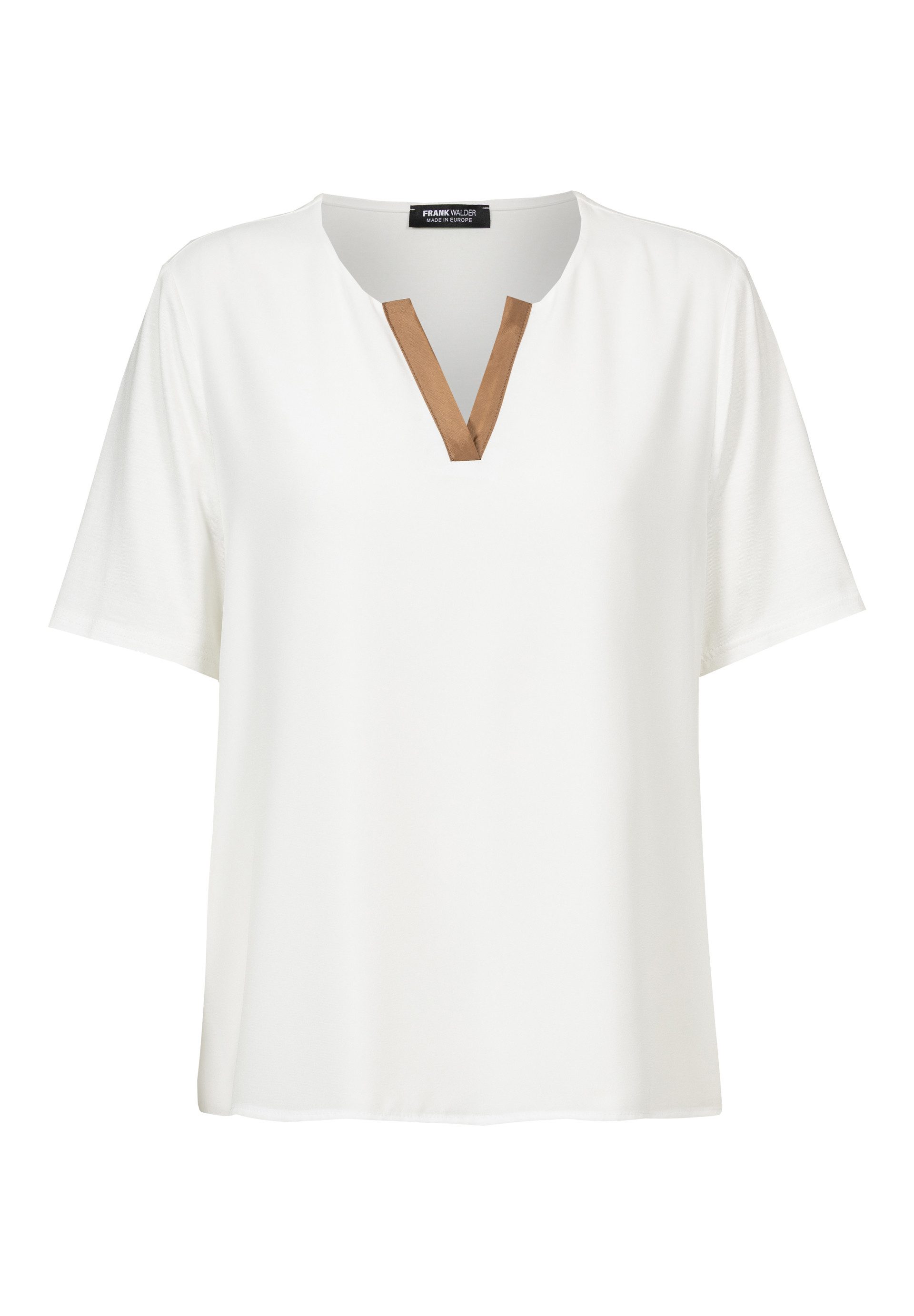 FRANK WALDER Blusenshirt mit Kontrastbesatz
