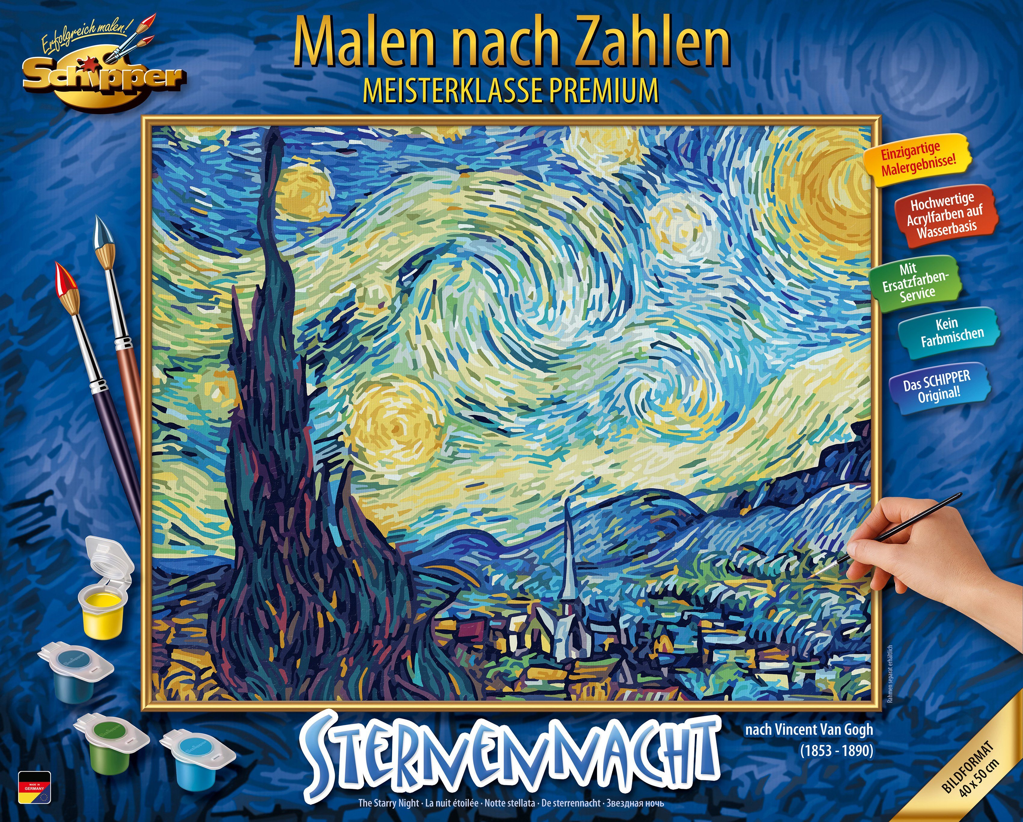 Schipper Раскрась по номерам Meisterklasse Premium - Sternennacht, Made in Germany