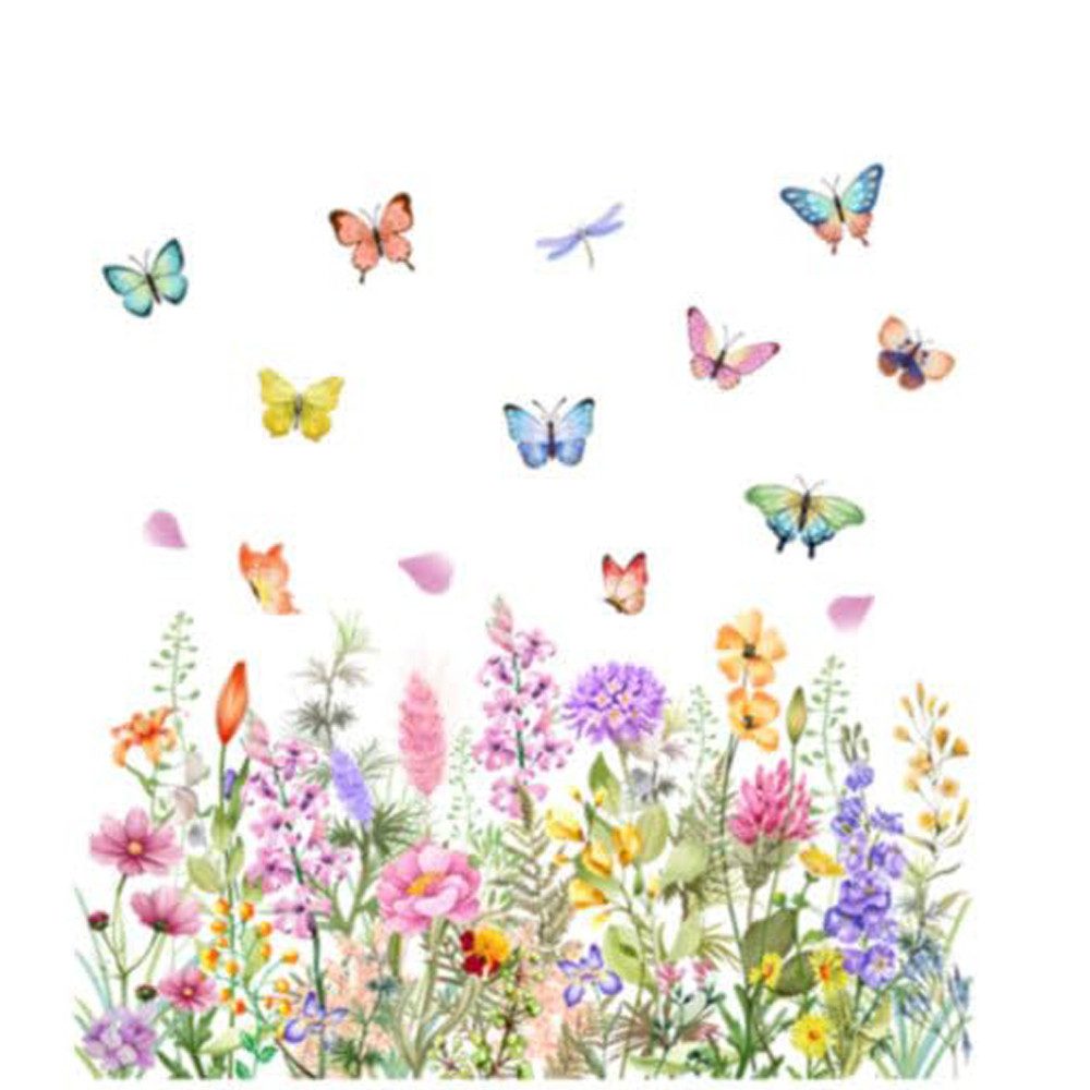 Diwzbyn Fensterfolie Fensteraufkleber mit Blumenmuster–Fensterbilder mit Blumen, für Glasfenster – Dekorative Aufkleber in verschiedenen Designs
