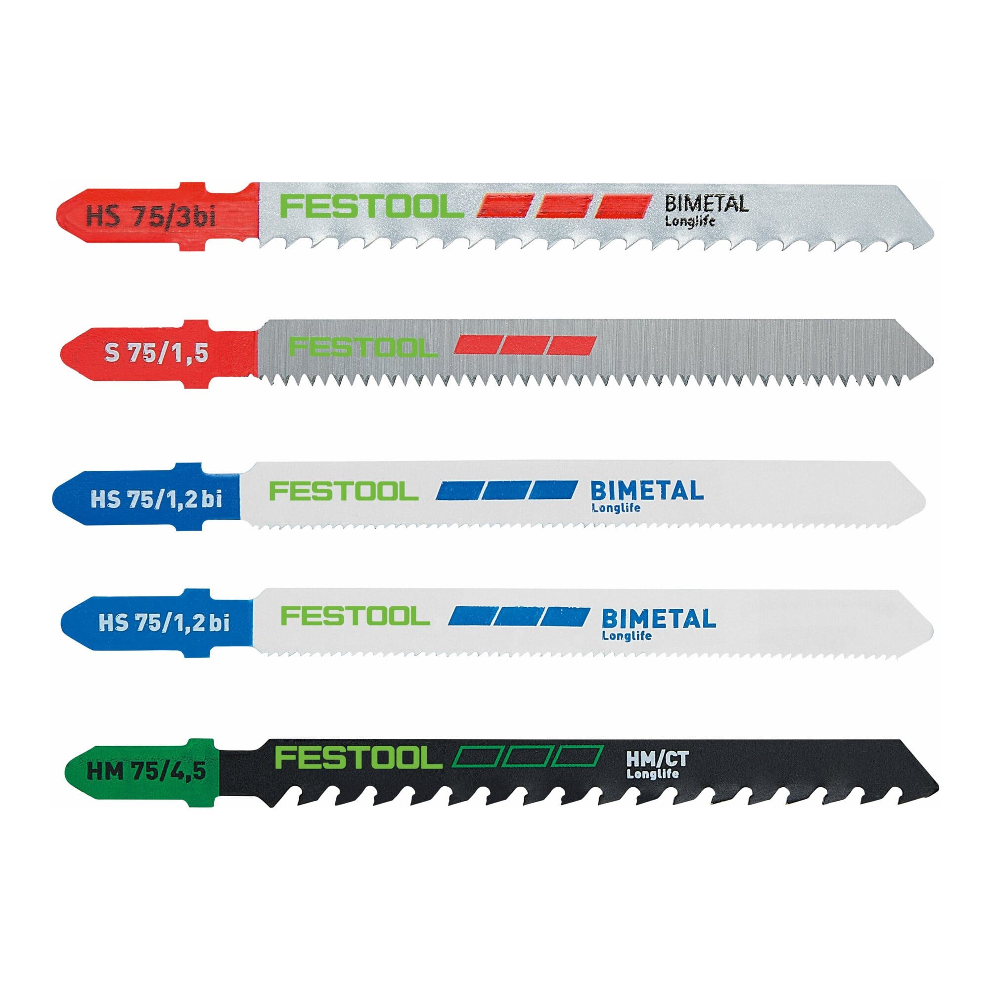 FESTOOL Stichsäge Festool Stichsägeblatt-Set STS-Sort/21 P/M/B