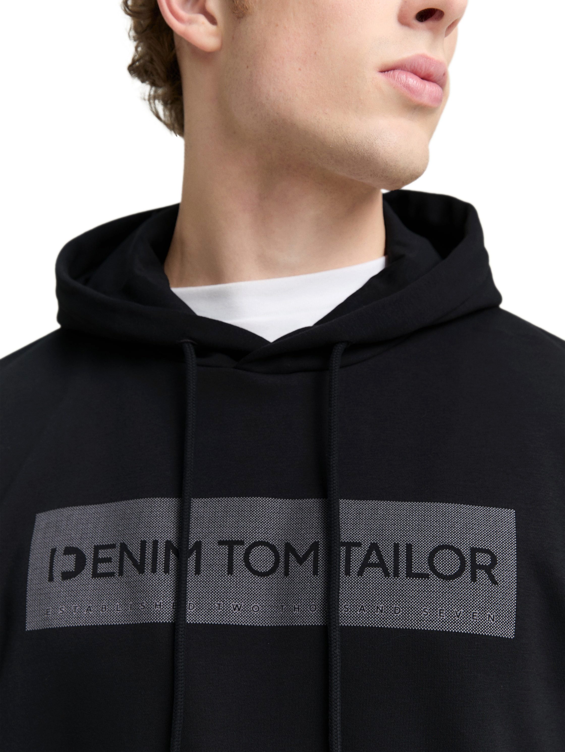 TOM TAILOR Denim Hoodie mit Logo Print