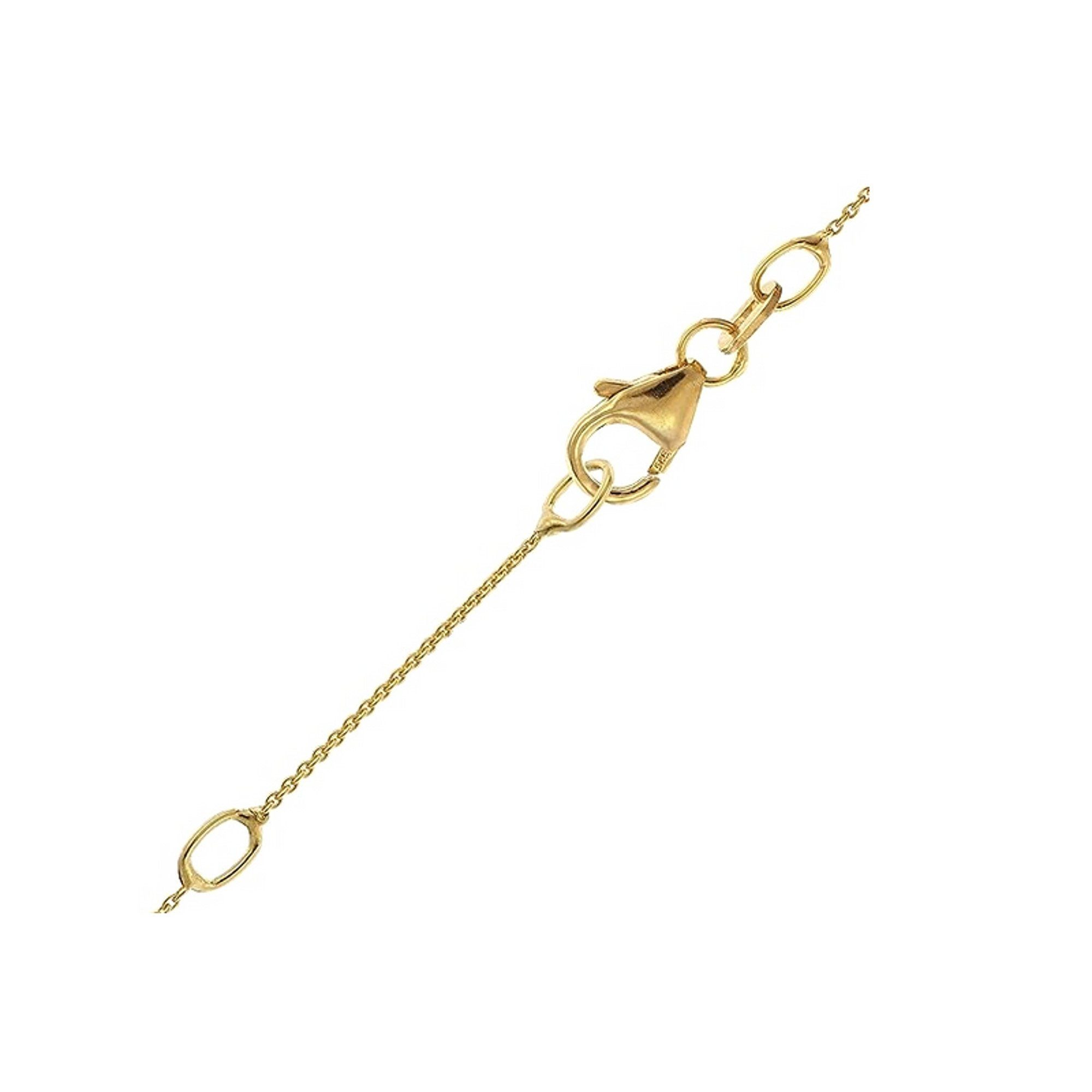 ONE ELEMENT Goldarmband 0,18 ct Diamant Brillant Armband aus 585 Gelbgold 19 cm Ø, Damen Gold Schmuck Rundankerkette
