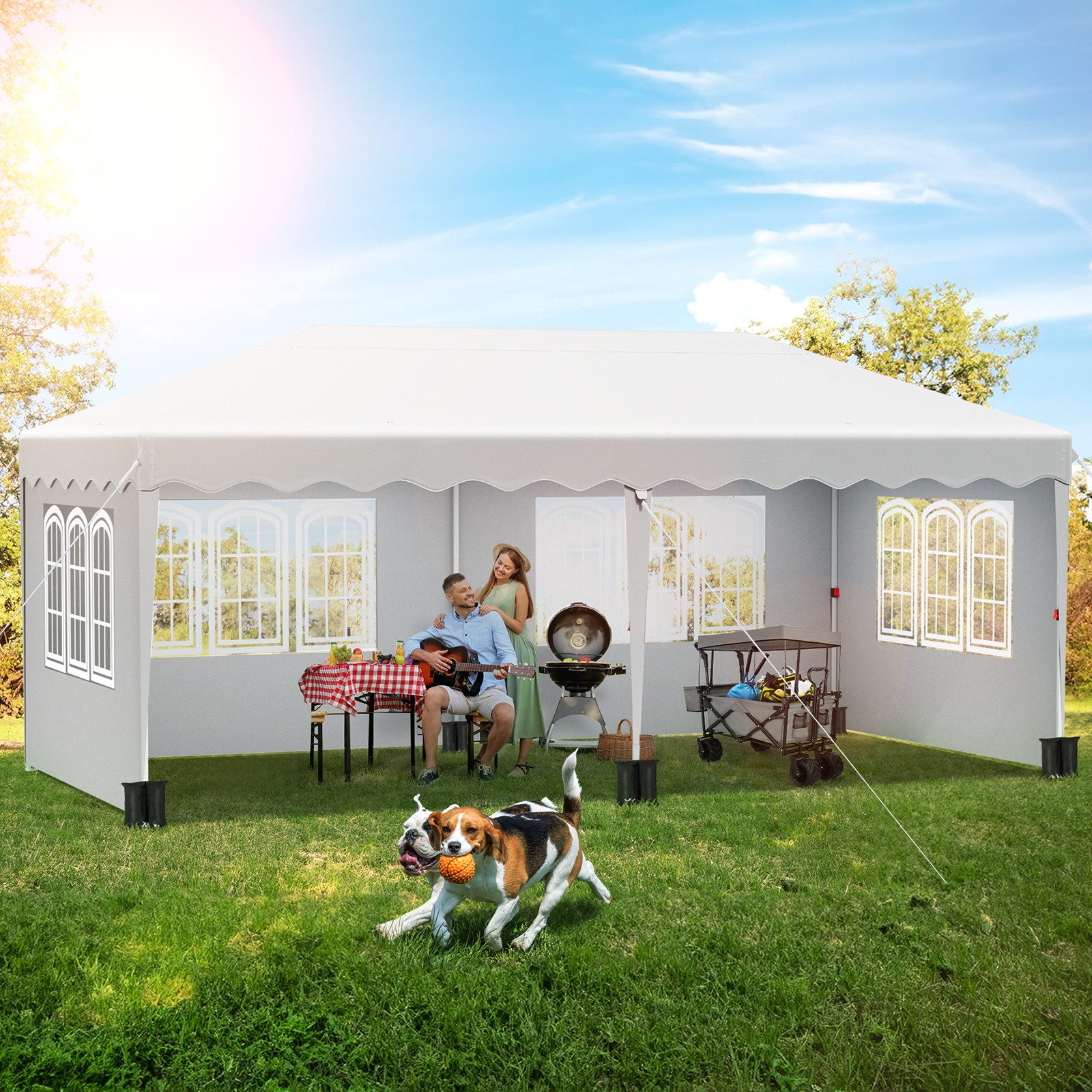 TLGREEN Faltpavillon 3x6M wasserdicht Pavillon, Partyzelt, günstig online kaufen