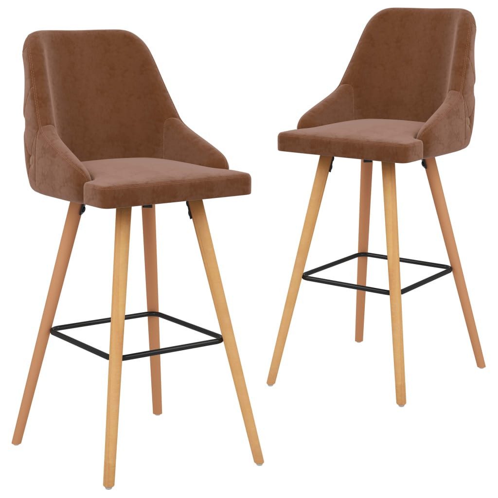 vidaXL Barhocker Barhocker 2 Stk. Braun günstig online kaufen