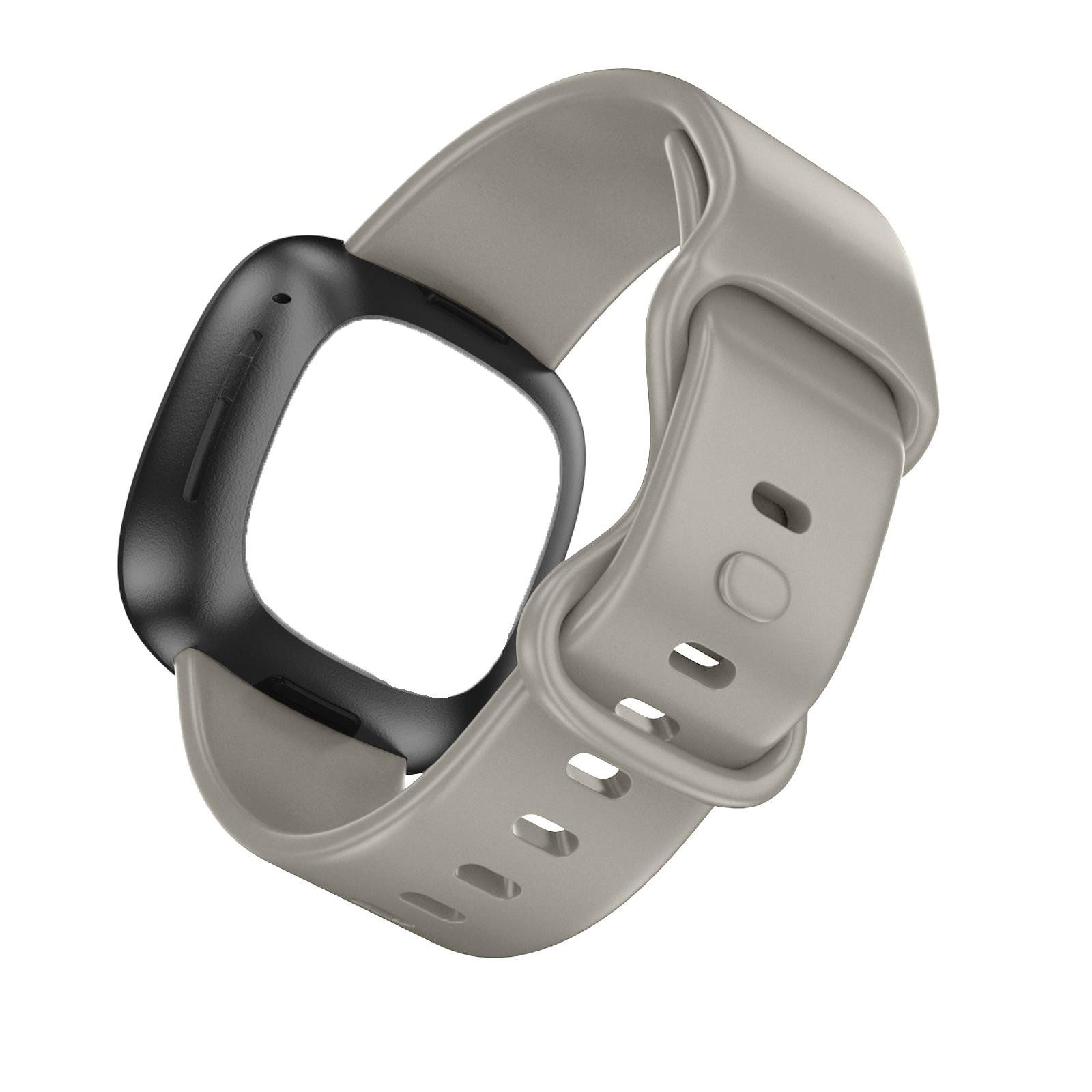 CoolGadget Smartwatch-Armband Fitnessarmband aus TPU / Silikon, für Fitbit Versa 3 / 4 Sport Uhrenarmband Fitness Band Unisex Größe L