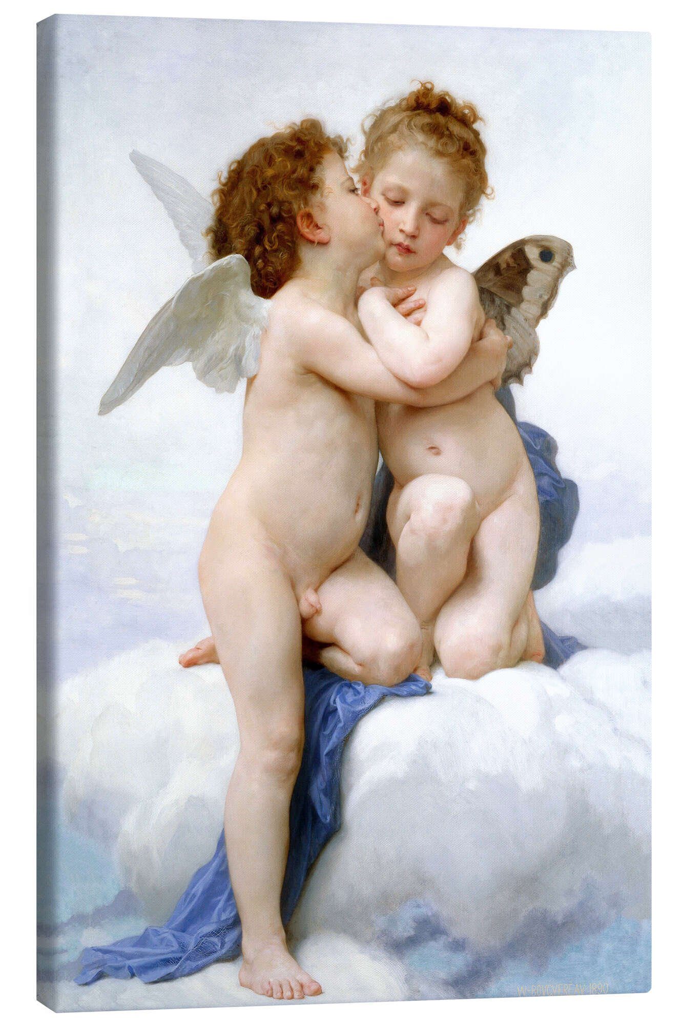 Posterlounge Wandbild Der erste Kuss, William Adolphe Bouguereau, erhältlich als Poster, Leinwandbild, Wandsticker oder Acrylglasbild