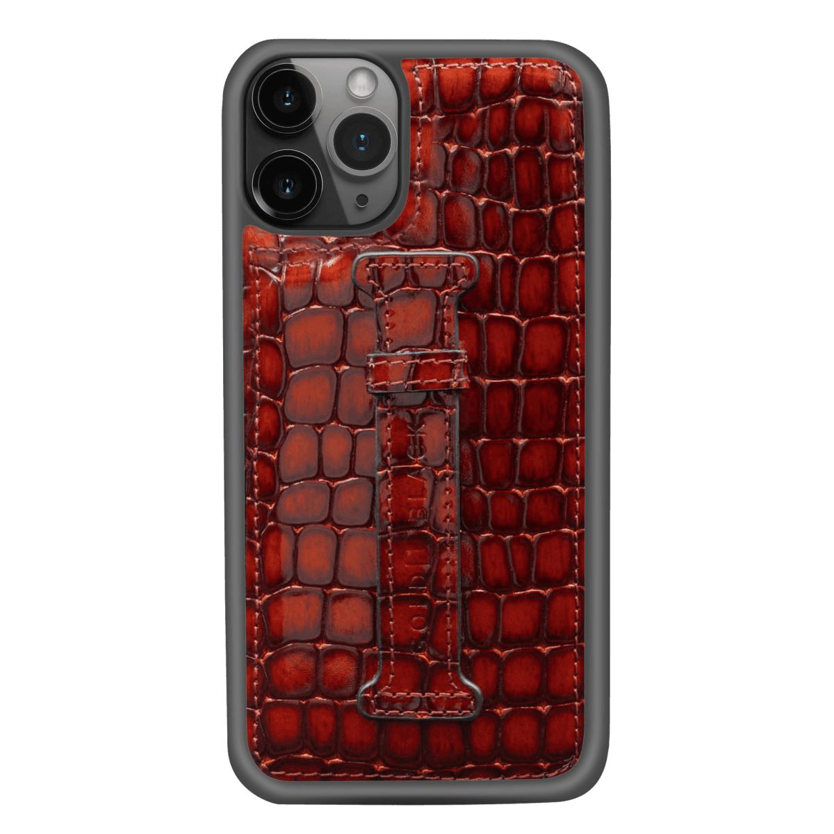 GOLDBLACK Handyhülle GOLDBLACK iPHONE 11 PRO LEDERHÜLLE MIT FINGERSCHLAUFE MILANO-Design