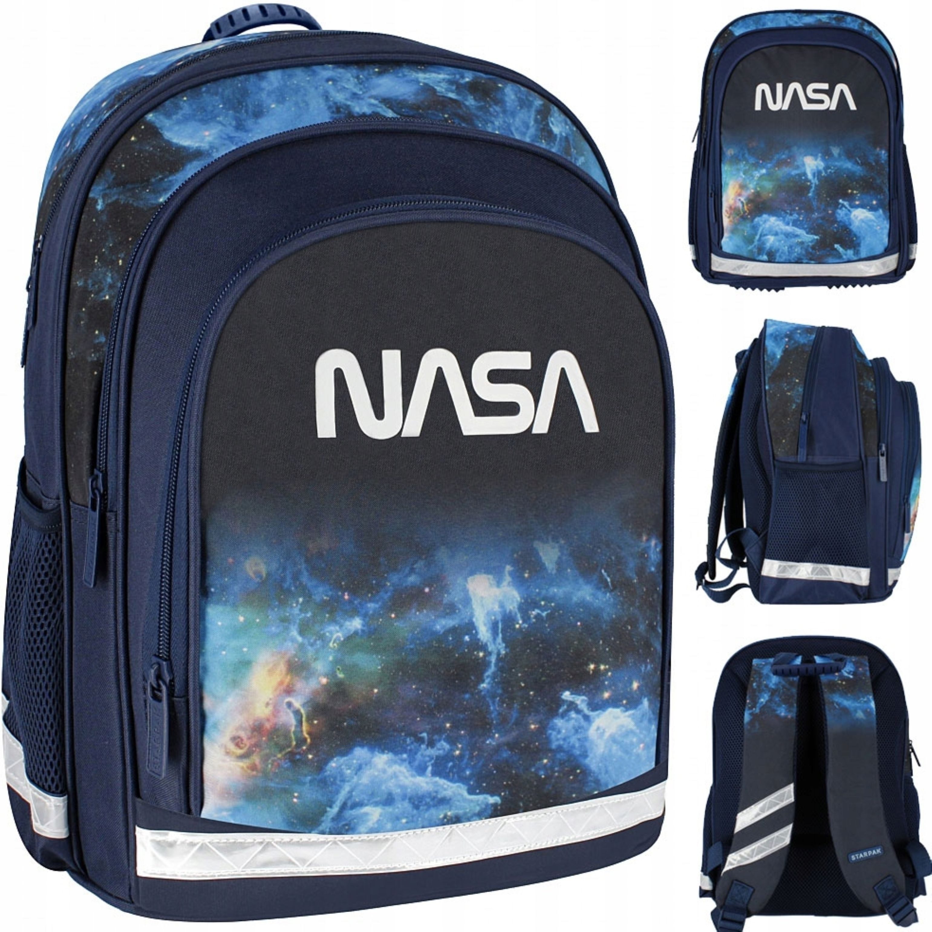 Starpak Schulrucksack NASA Schulrucksack STARPAK – Ergonomisch, Reflektoren, 41x30x20 cm