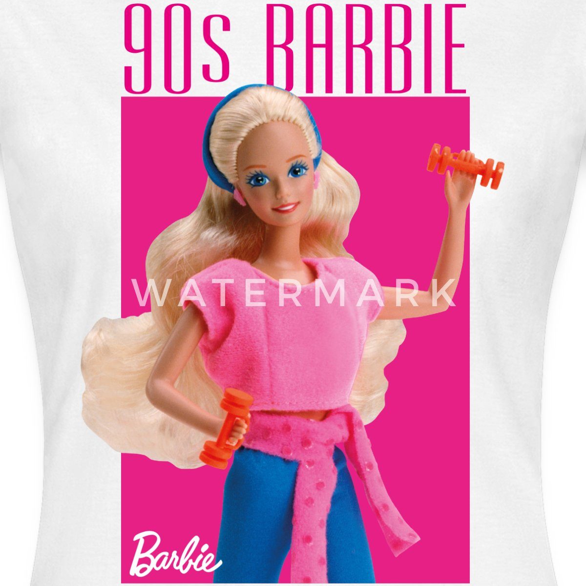Spreadshirt T-Shirt Barbie Porträt Charakter 90er günstig online kaufen
