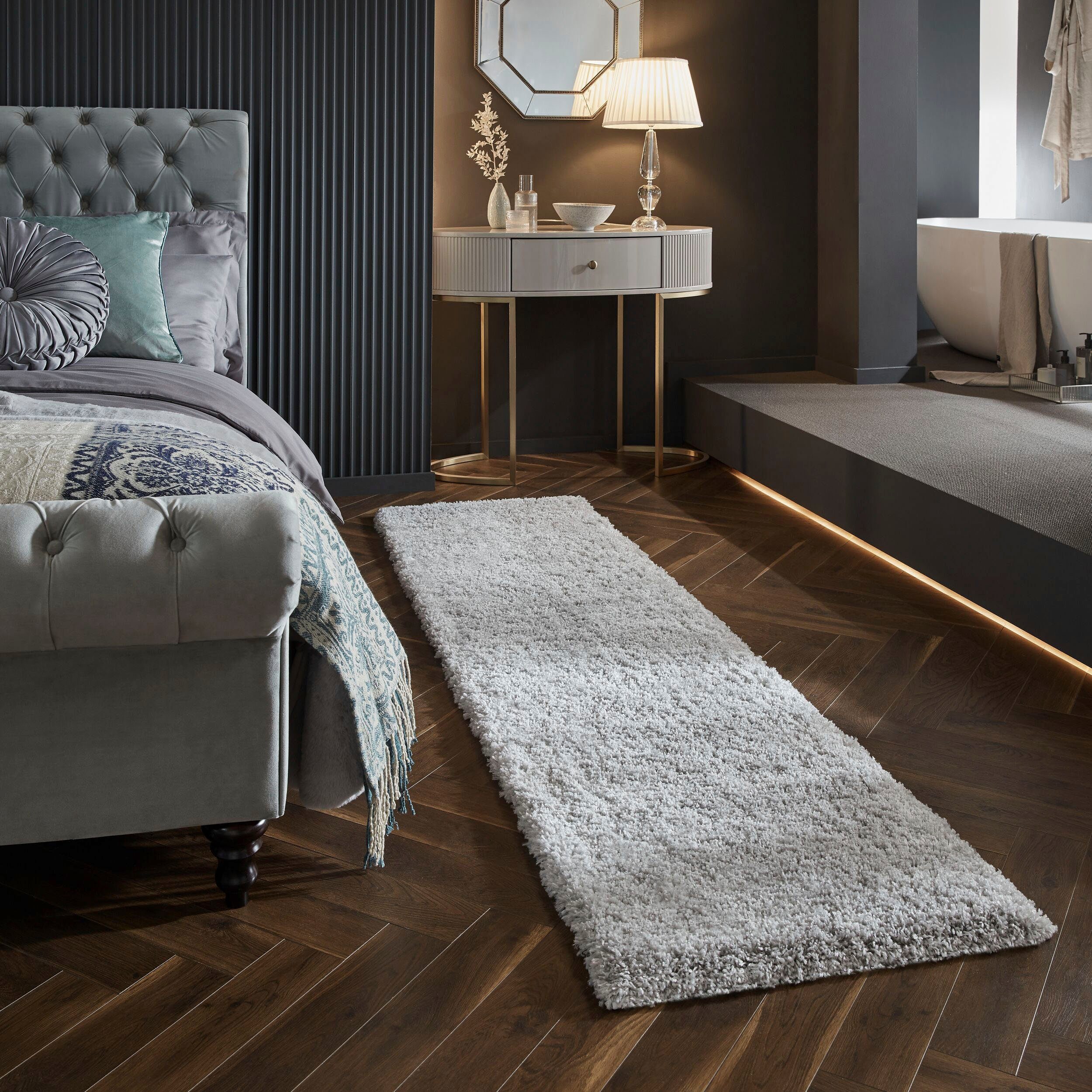 FLAIR RUGS Hochflor-Läufer Feather, rechteckig, Höhe: 40 mm