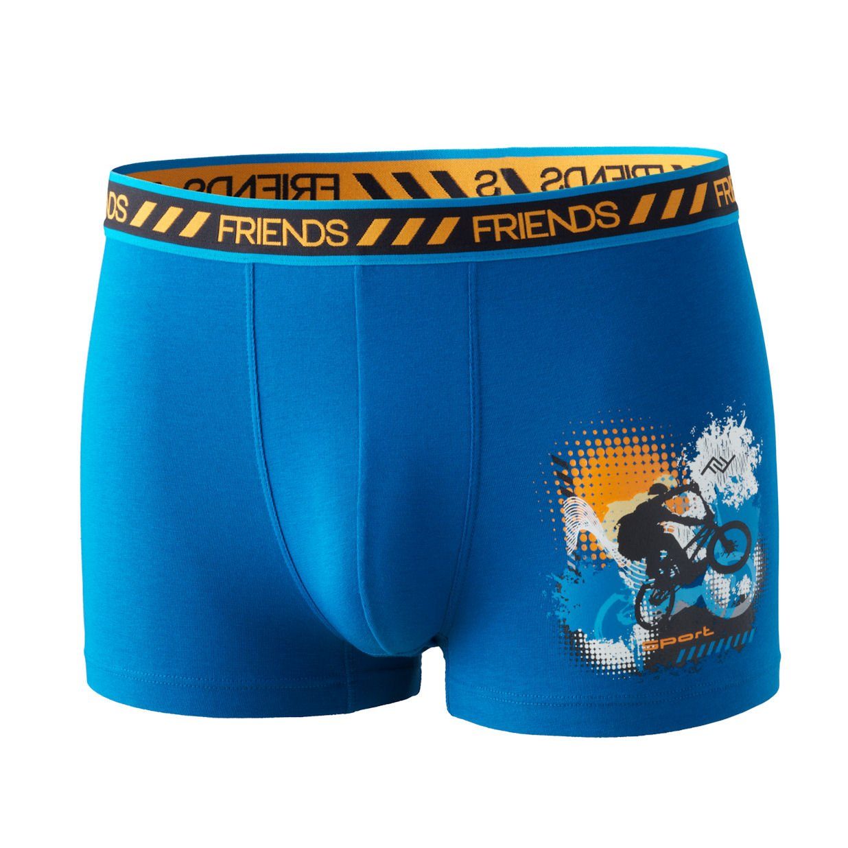 Friends Boxershorts FRIENDS Jungen Boxershorts bicycles jumping blau