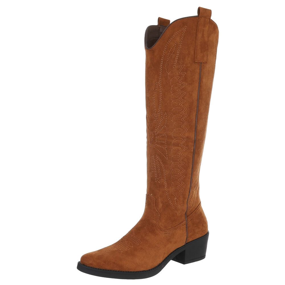 Ital-Design Elegante Damen-Stiefel mit Absatz für Alltag und Freizeit Weste günstig online kaufen