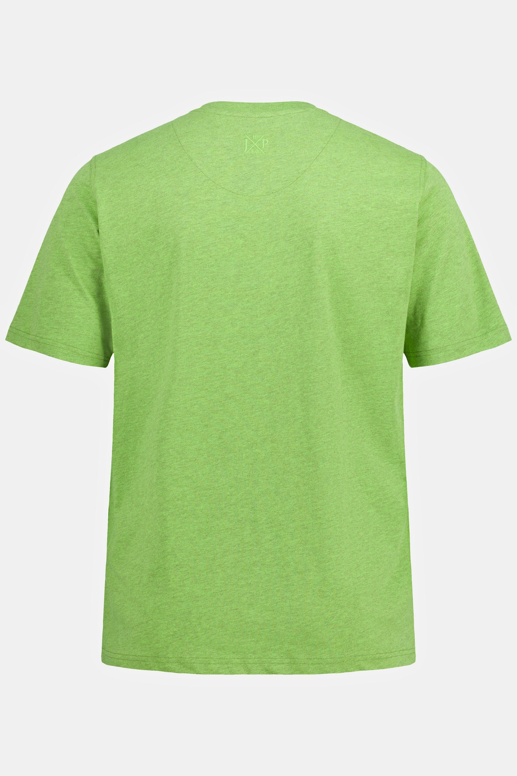 Melange-Jersey T-Shirt T-Shirt olive Halbarm JP1880