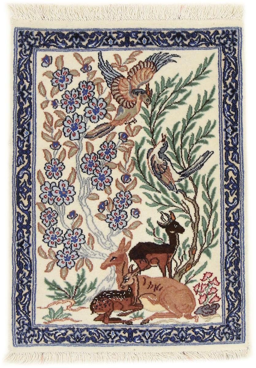 Orientteppich Isfahan 31x53 Handgeknüpfter Orientteppich / Perserteppich, Nain Trading, rechteckig, Höhe: 8 mm