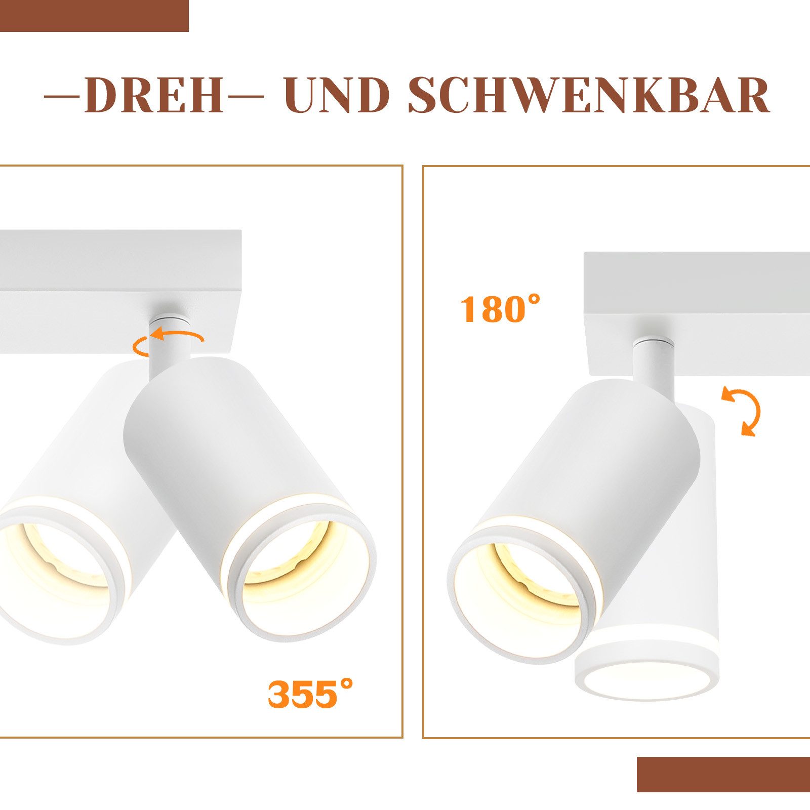 Nettlife Deckenstrahler Schwarz Schwenkbar Modern Wandstrahler günstig online kaufen