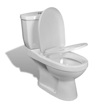 DOTMALL Tiefspül-WC KomplettSet, Abgang senkrecht, Doppelspülmechanismus Design