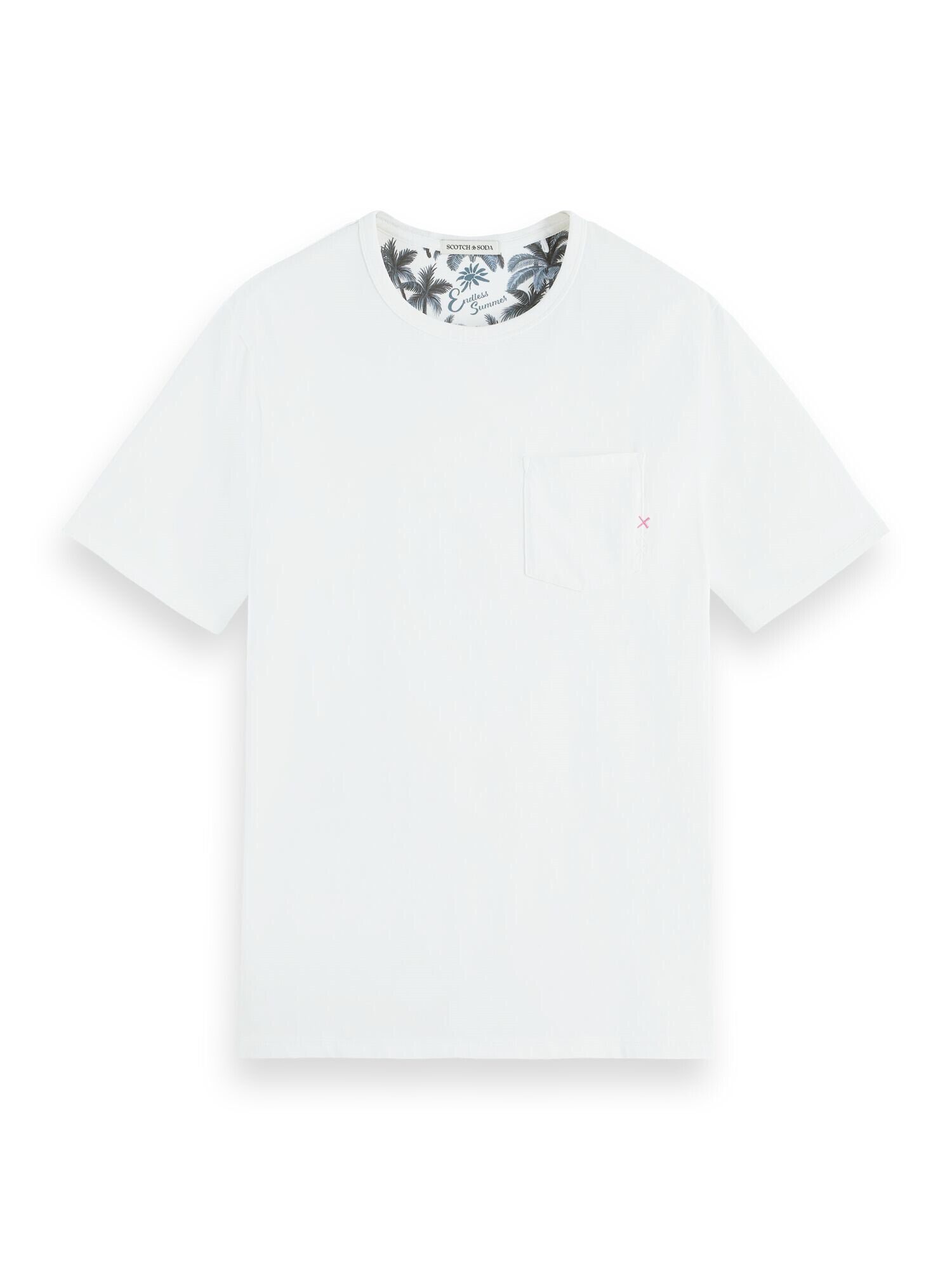 Scotch & Soda T-Shirt und R-Neck Kurzarmshirt (10) Shirt weiss (1-tlg) mit Brusttasche