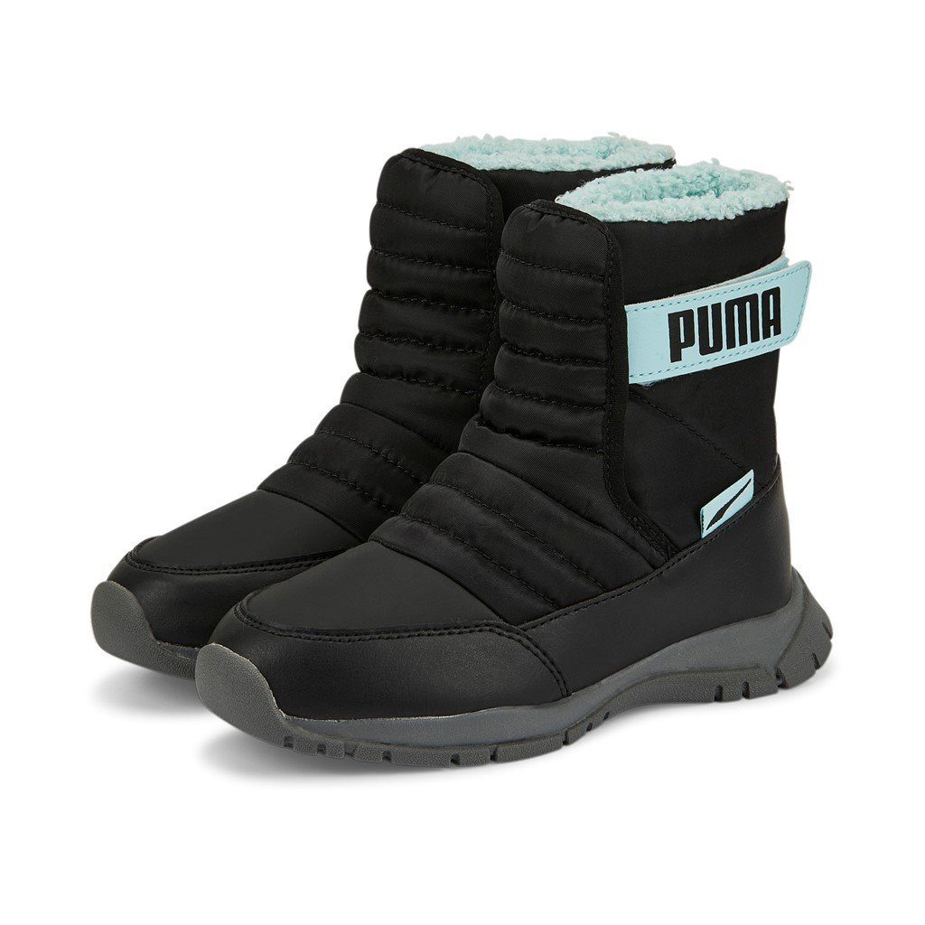 PUMA Winterstiefel Nieve (wasserabweisend/gefüttert) schwarz/türkisblau Sneaker