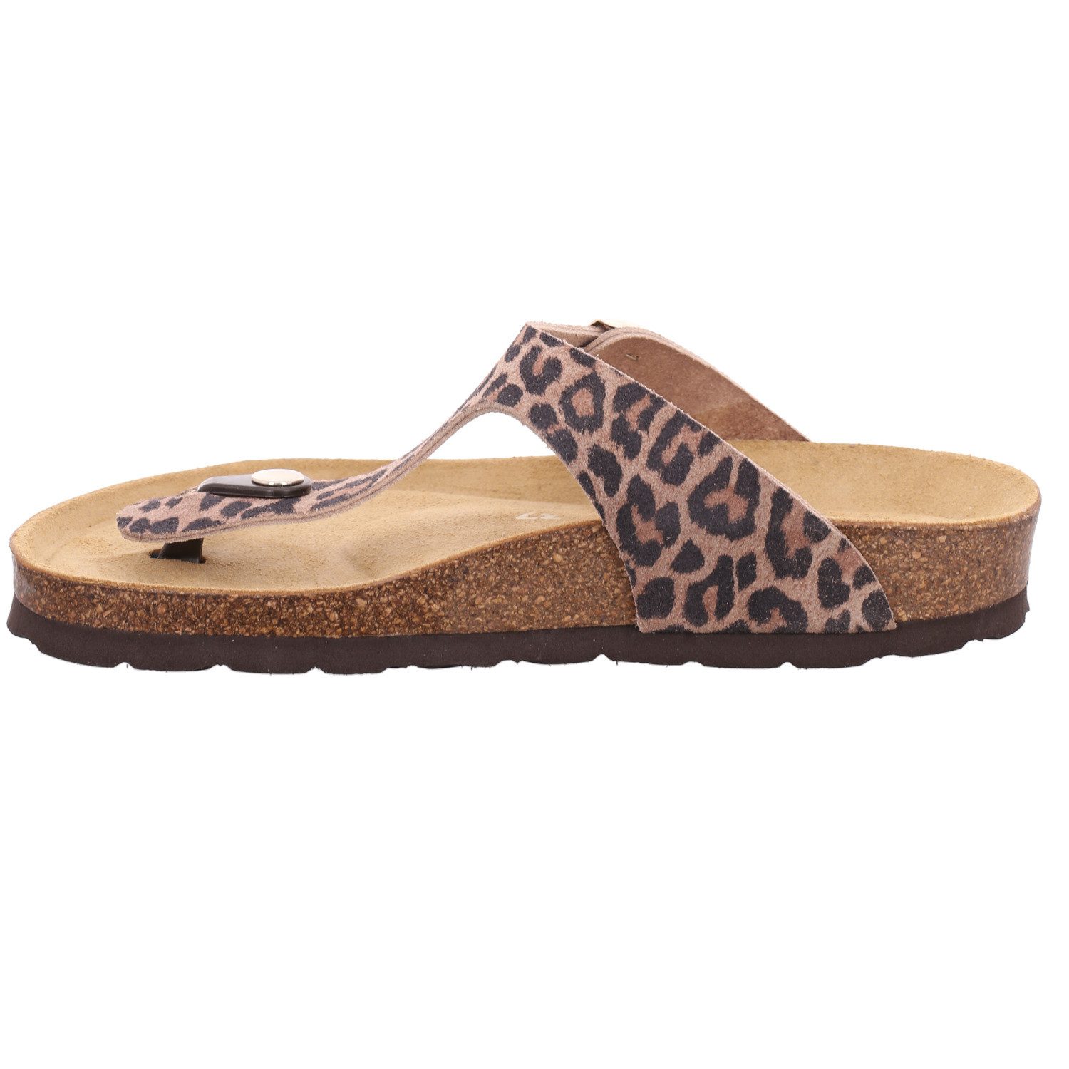 Rohde SUNNYS Zehentrenner Pantolette, Sommerschuh, Strandschuh im modischen Leo-Look