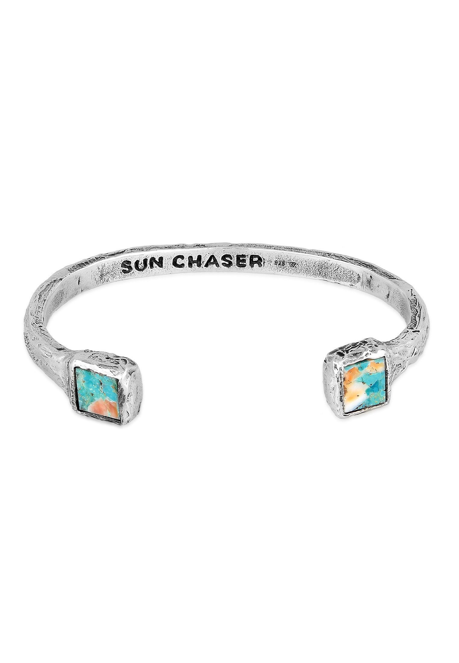 HAZE & GLORY Silberarmband Türkis Kupfer Edelstein Armreif - Sun Chaser