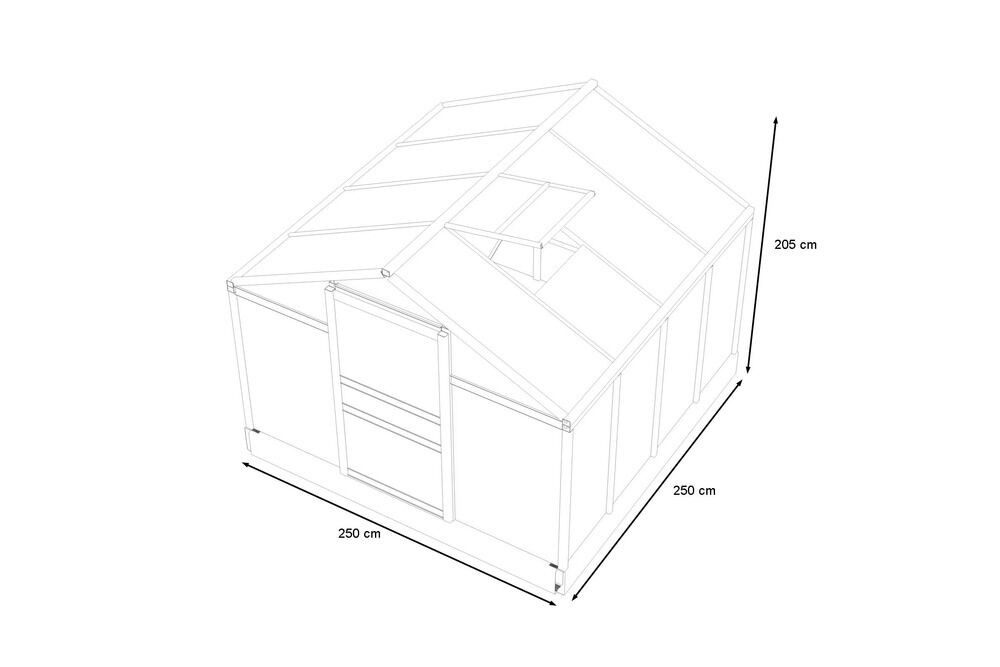 OUTFLEXX Gewächshaus silberfarben | Rab...