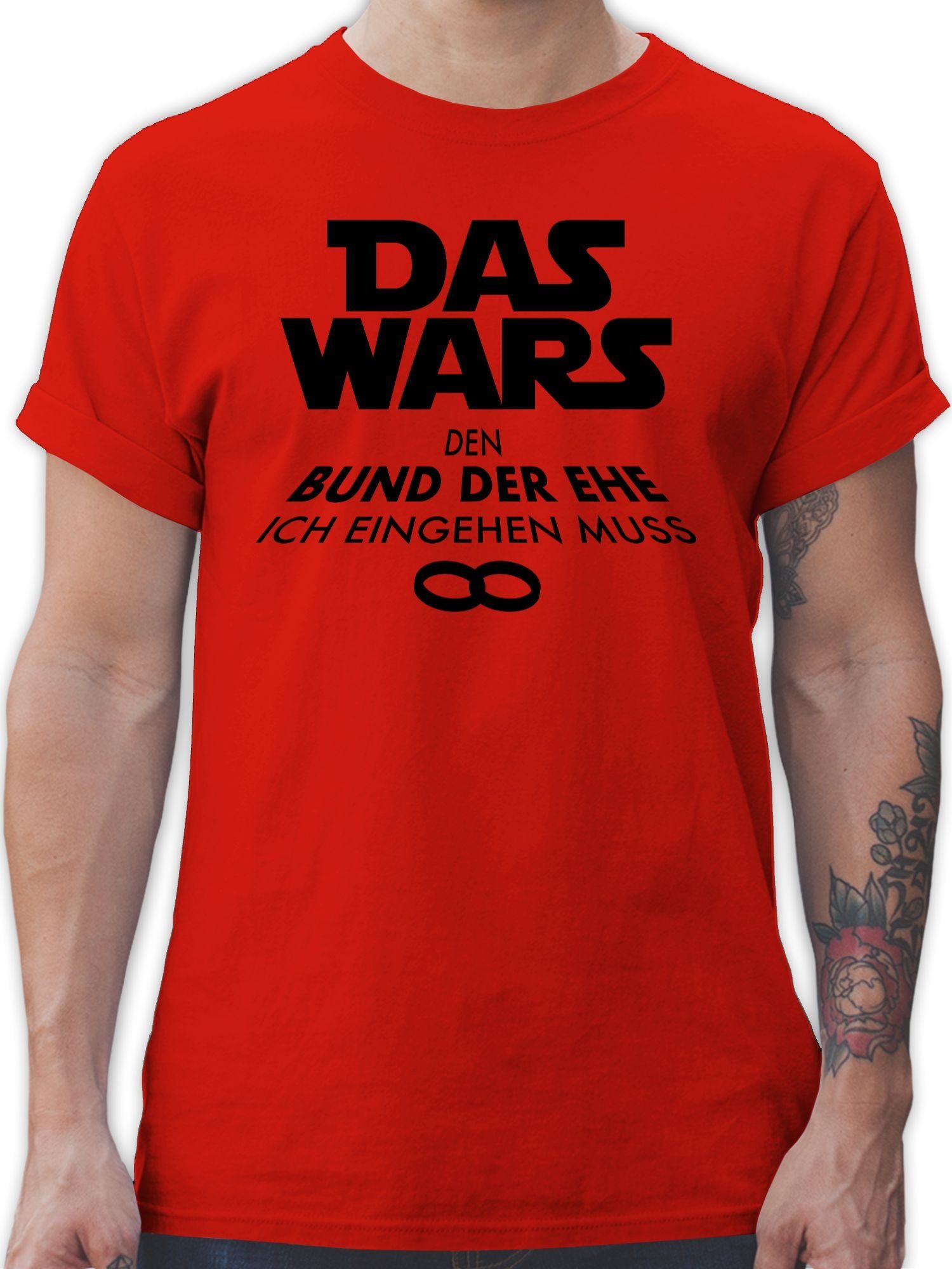 Das schwarz der eingehen Rot Bund Ehe ich muss JGA T-Shirt Männer Wars 3 Den Shirtracer