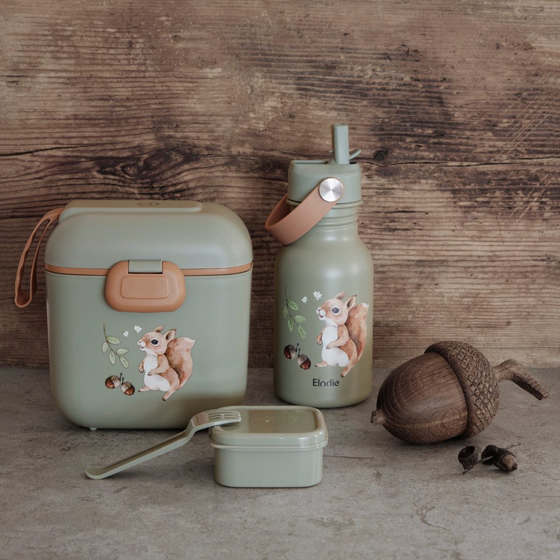 Elodie Trinkflasche Trinkflasche - Wasserflasche - Chipmunk Darling, Auslaufsicher, Edelstahl, Kinderflasche, BPA-frei