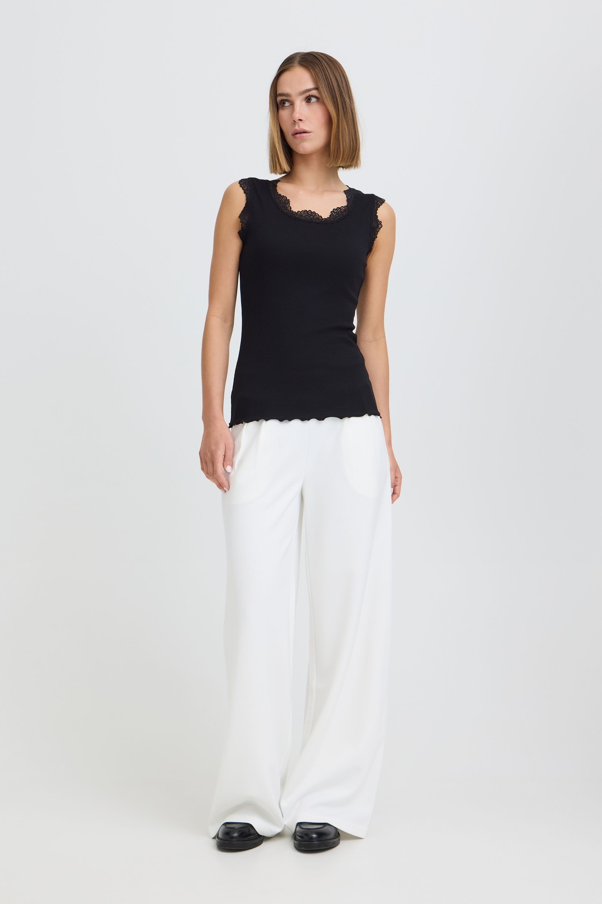 OXMO Shirttop OXNSuna Rib-Top mit Spitze – Bild 3 von 5