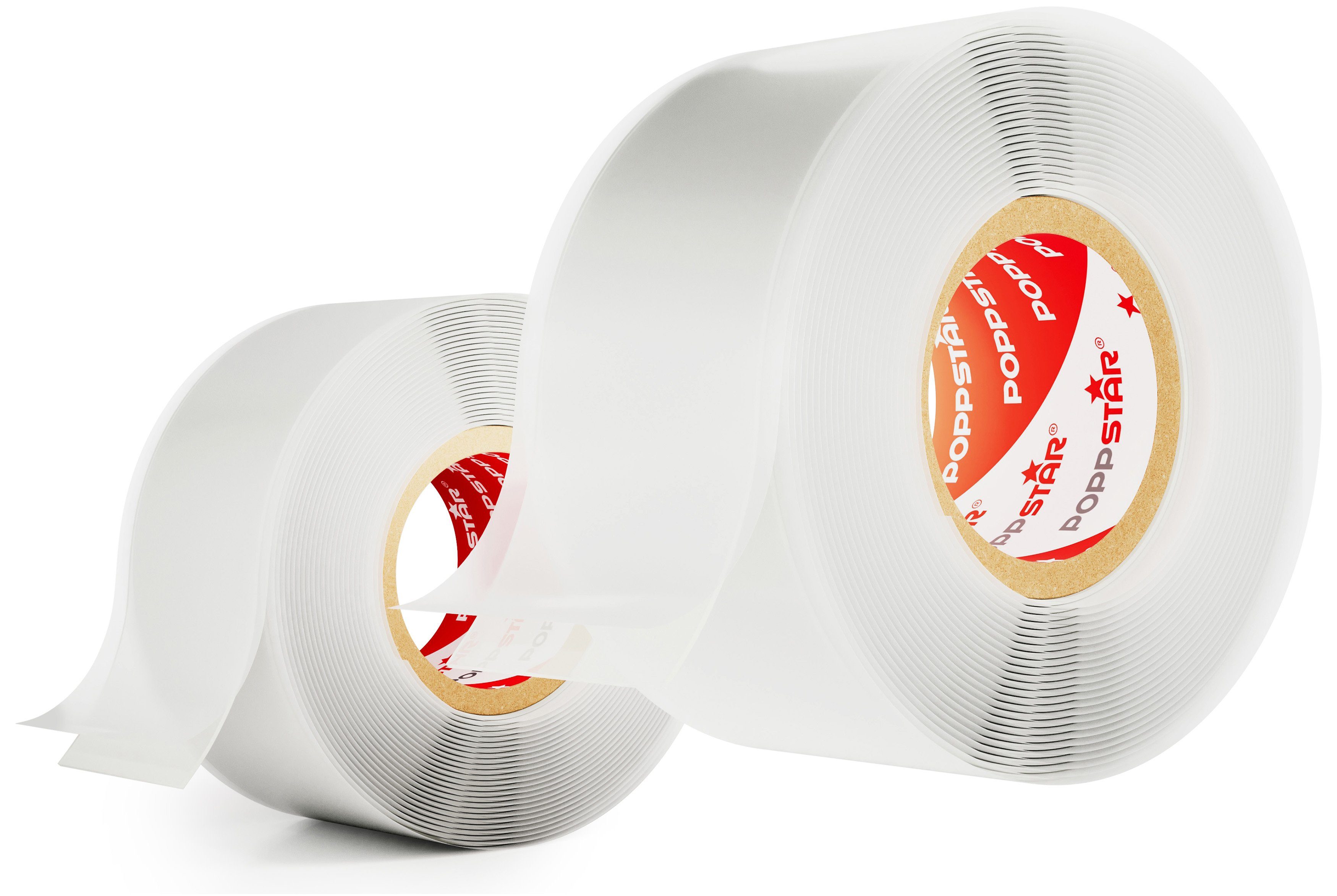 Poppstar Dichtband Selbstverschweißendes Silikonband (zum Reparieren, Isolieren und Abdichten, 2-St., (Strom, Wasser, Luft) zum Umwickeln von Rohren, Kabeln, Schläuchen uvm.