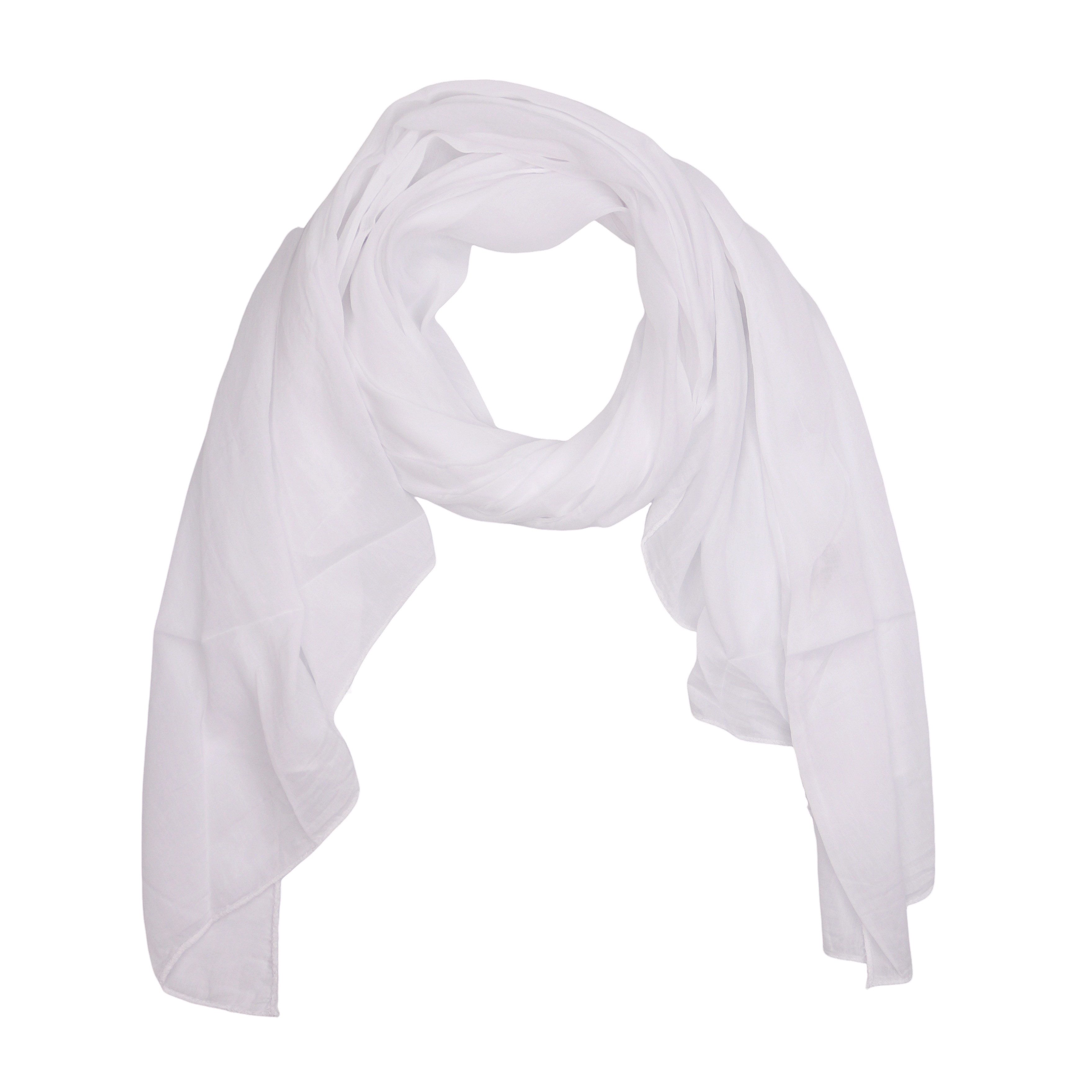 MIRROSI Modeschal Asymmetrischer Schal, Made in Italy 20% Seide 80% Baumwolle, (ca. 170x77cm; Leicht und bequem, Unifarbe), Damen Halstuch ideal für Frühling, Sommer und Herbst