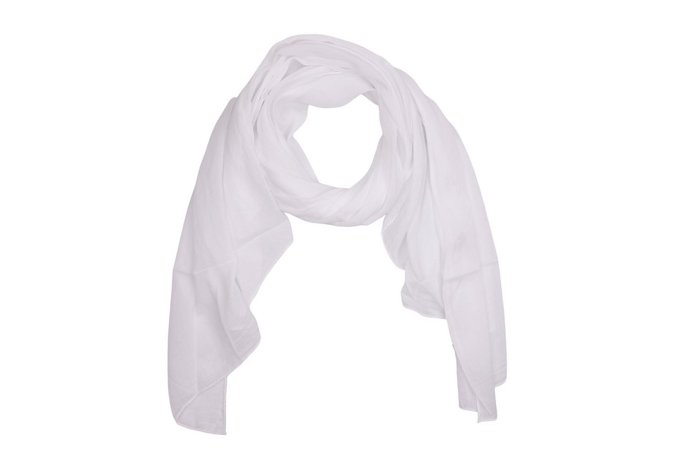 MIRROSI Modeschal Asymmetrischer Schal, Made in Italy 20% Seide 80% Baumwolle, (ca. 170x77cm, Leicht und bequem, Unifarbe), Damen Halstuch ideal für Frühling, Sommer und Herbst