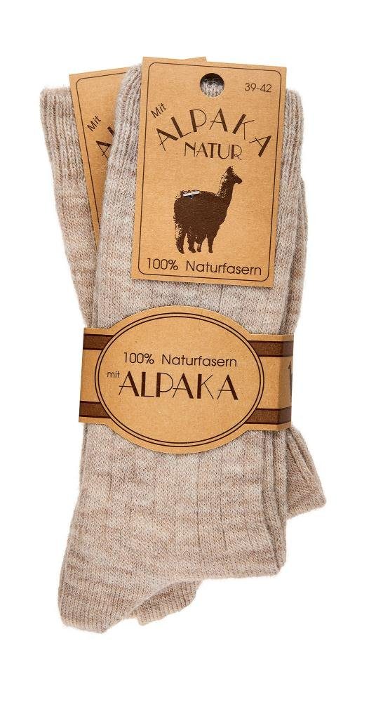 Wowerat Warme 100% Wolle Wolle beige Alpakawolle Socken 35% Socken mit Paar) 65% Wollsocken (2 Schafwolle 100%