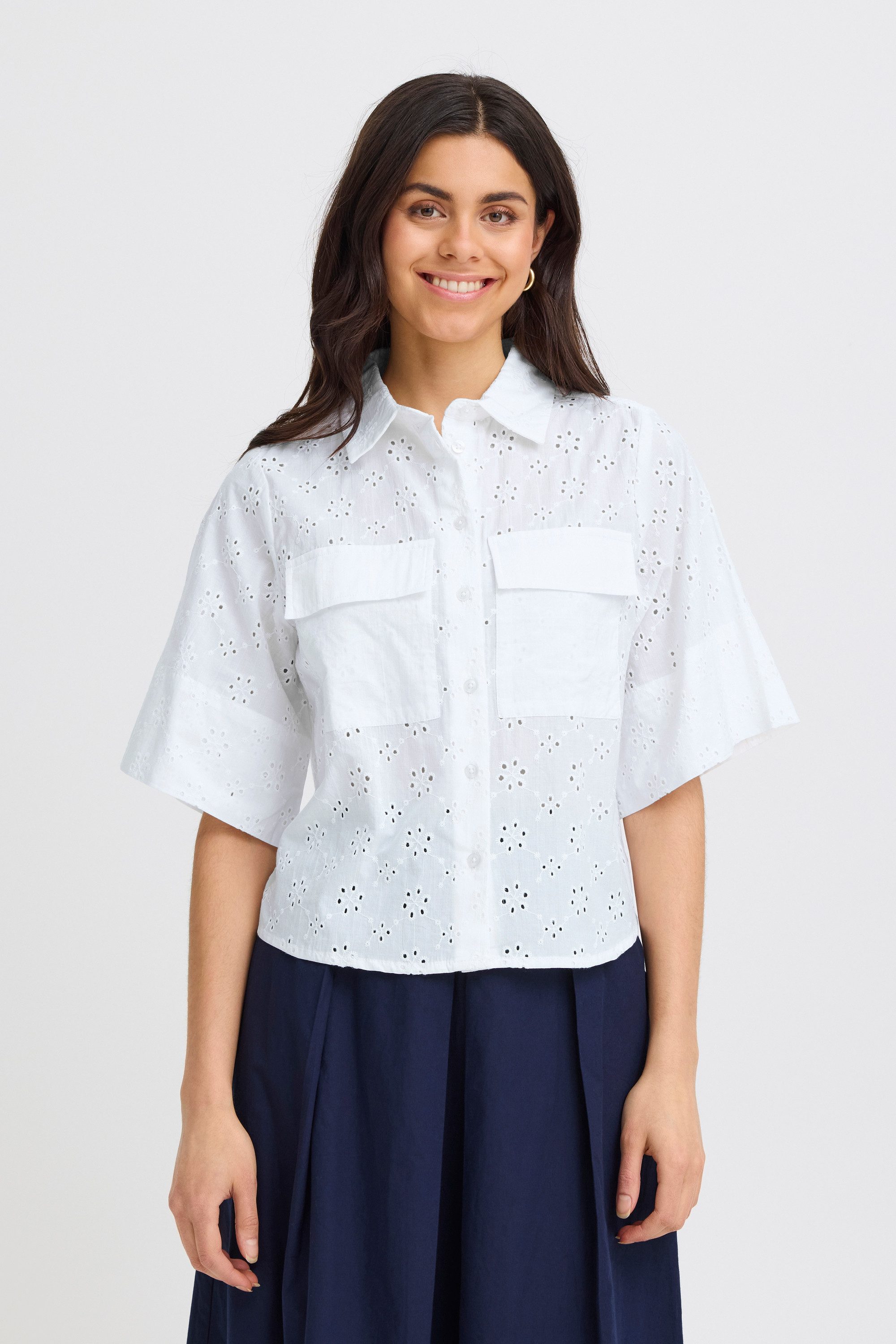 fransa Langarmhemd Kurzarm-Bluse FRBLAIR