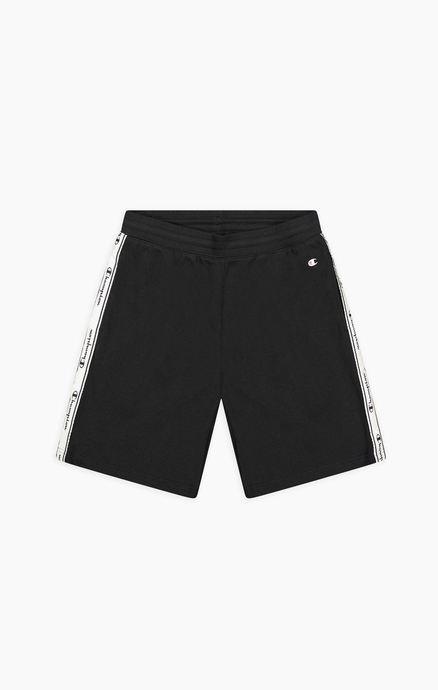 Champion Bermudas Freizeithose (Baumwolle) kurz Jacquardpaspel schwarz Herren
