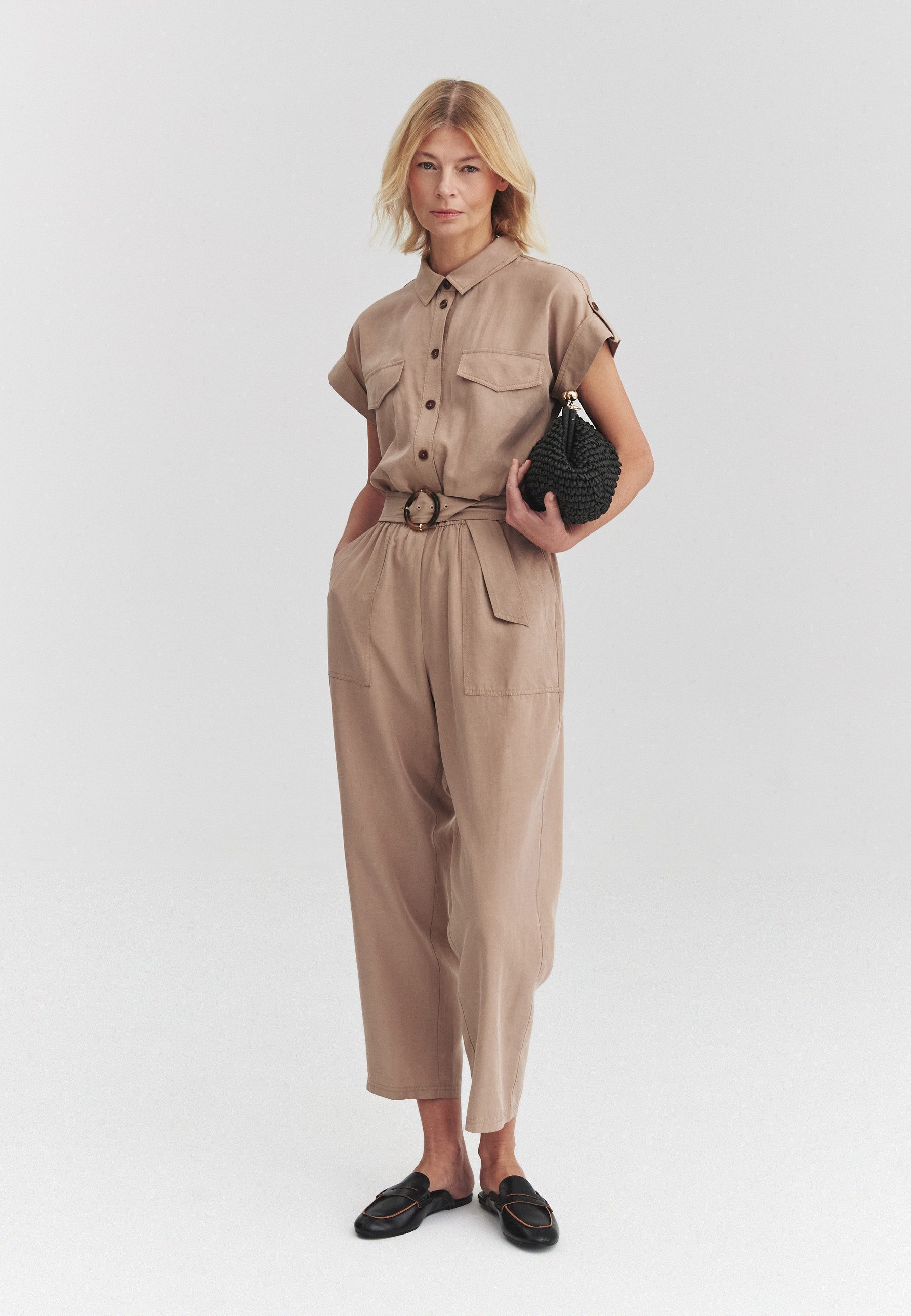 TATUUM Jumpsuit Gewebter Overall Mit Leinen - Tamasi