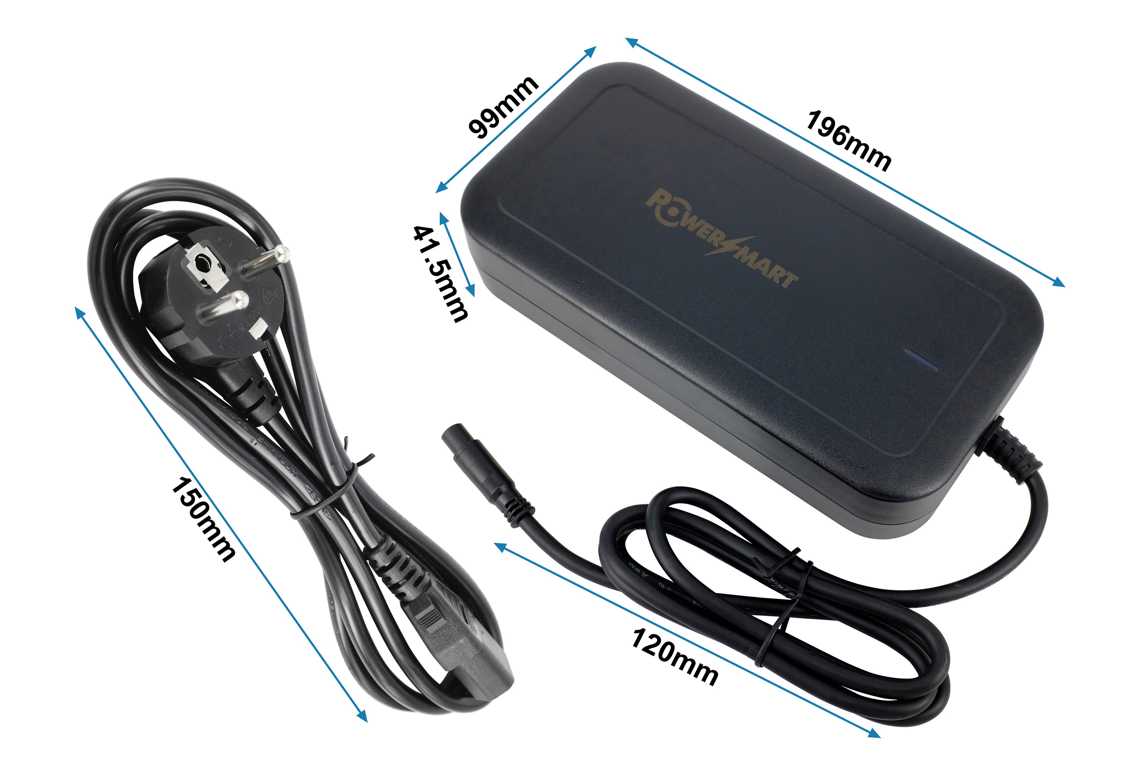 PowerSmart 3-PIN Batterie-Ladegerät (54,6V 4,5A für SUPER73 SUPER73-R Blackout SE, SUPER73-S Blackout SE, SUPER73-Z Blackout SE, SUPER73-Z Miami SE)