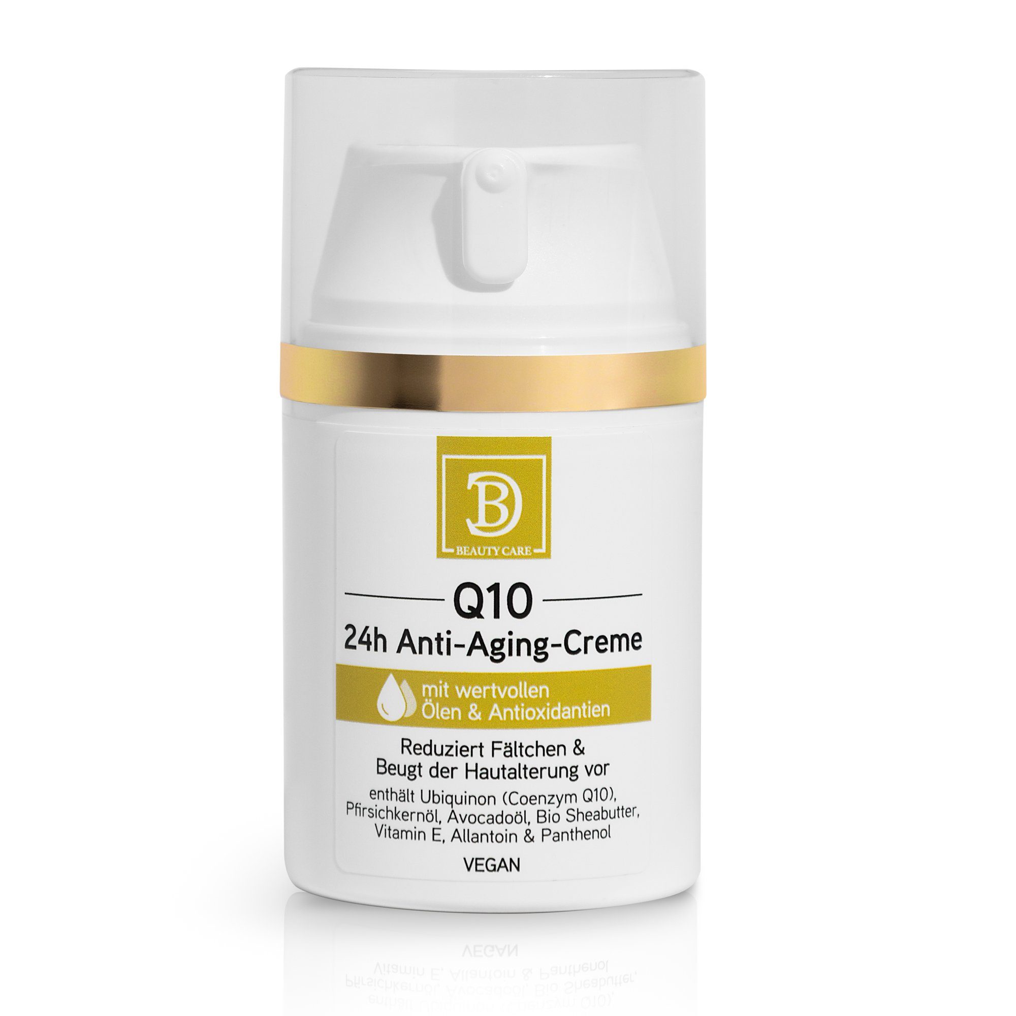 ALOE Line Anti-Aging-Creme Q10 24 Stunden Anti-Aging-Gesichtscreme mit Bio Sheabutter, 50ml Airless-Dispenser
