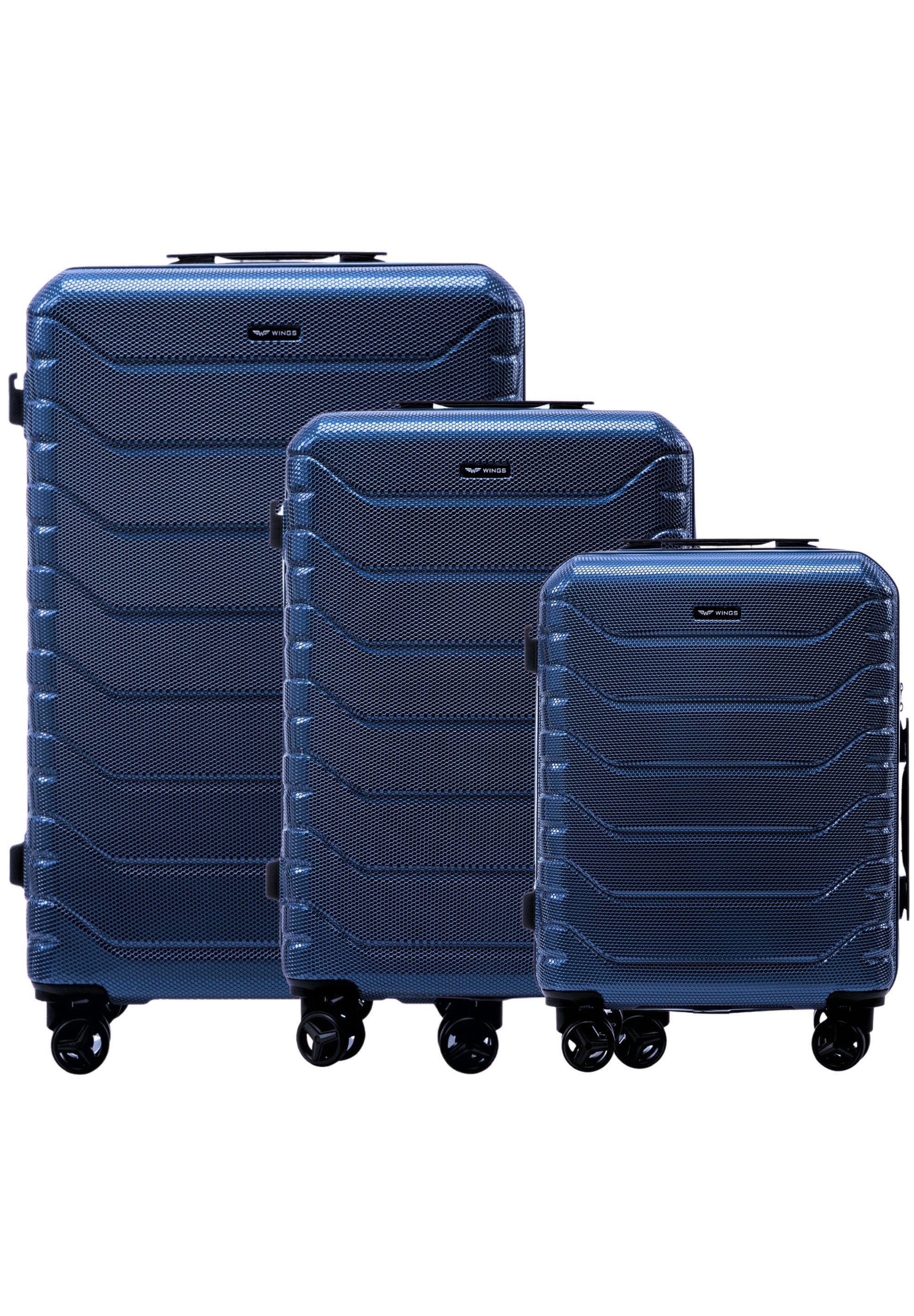 WINGS Trolleyset PEAFOWL, 4 Rollen, Reiseset, Hartschale, Premium, Ordnung, Vielgepäck