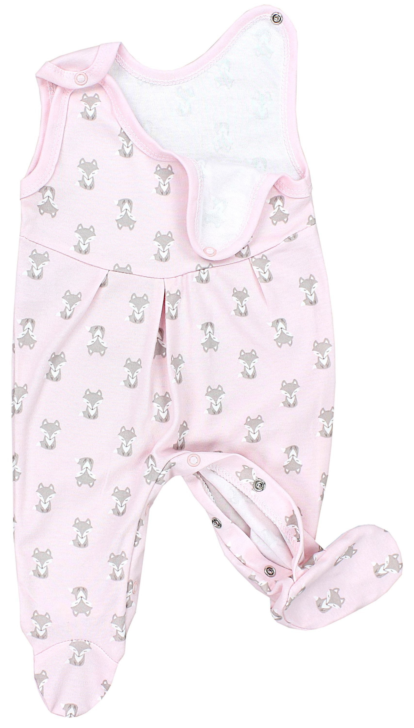 TupTam Strampler TupTam Baby Mädchen Strampler mit Fuß 3er Pack