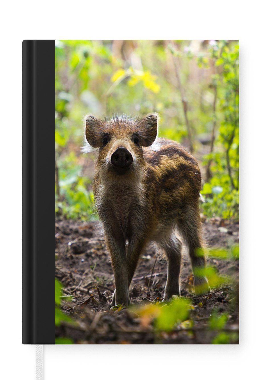 MuchoWow Notizbuch Wildschwein - Wald - Tier, Journal, Merkzettel, Tagebuch, Notizheft, A5, 98 Seiten, Haushaltsbuch