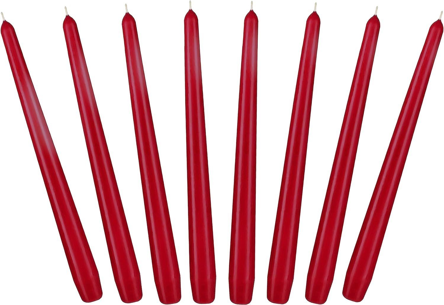 BRUBAKER Spitzkerze für Kerzenständer und Kerzenhalter - (Leuchterkerzen Set, 8-tlg), lange, tropffreie Deko Kerzen mit langer Brenndauer