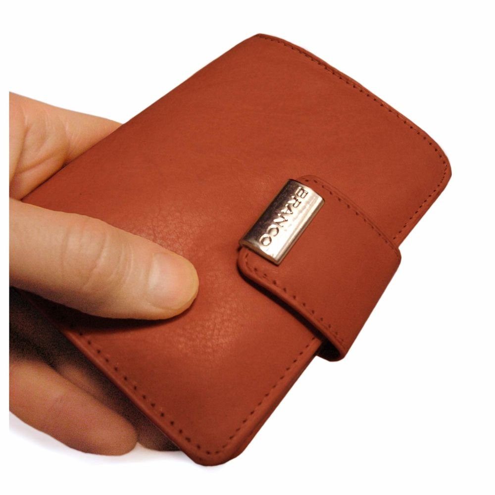 BRANCO Geldbörse Große Damen-Geldbörse / Portemonnaie, Leder Natur-Beige, B günstig online kaufen