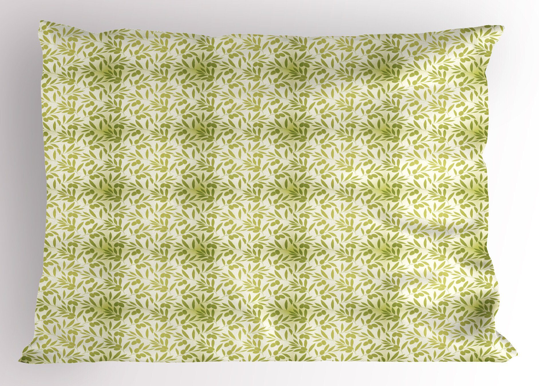 Olive Zweigen Abakuhaus belaubten Gedruckter Dekorativer Stück), (1 King Kissenbezüge Botanisch Kissenbezug, Size Standard auf