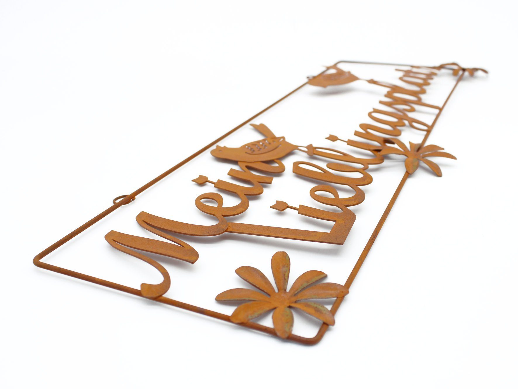 Spetebo Deko-Schriftzug Rost Gartenschild 54 cm günstig online kaufen