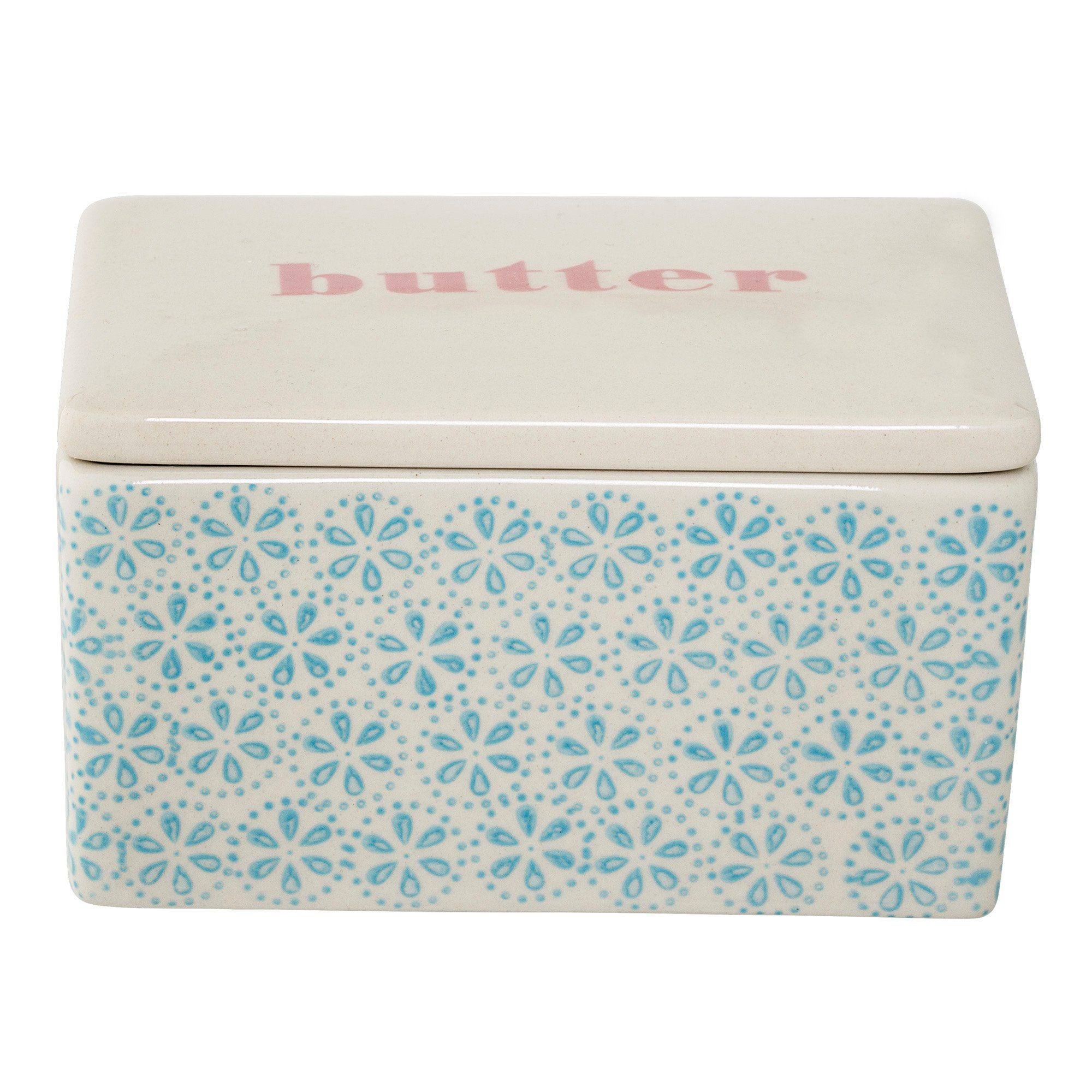 Bloomingville Teller Bloomingville Patrizia Butterdose, Blau, Steingut