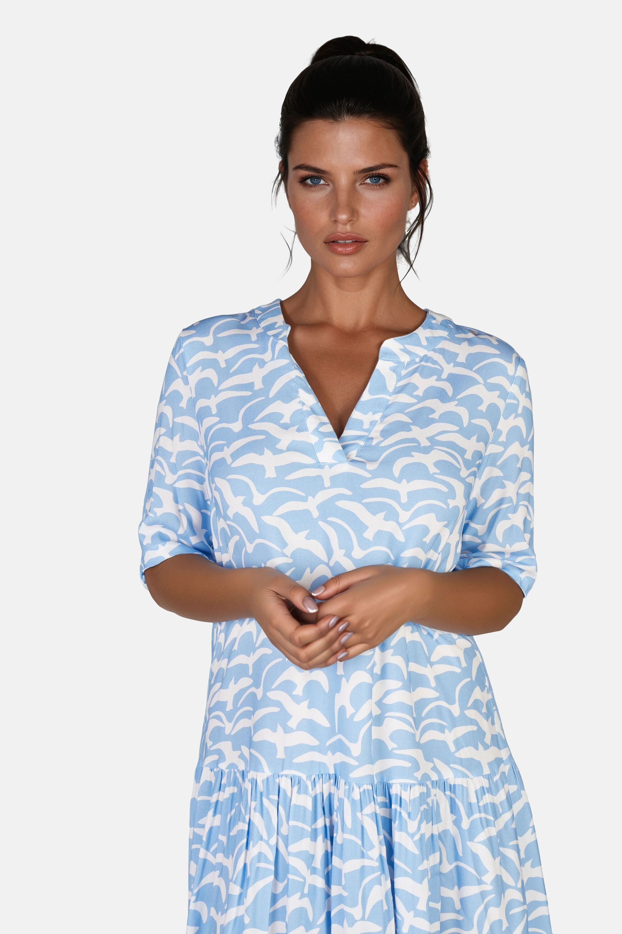 NAVIGAZIONE A-Linien-Kleid (1-tlg) Vogelmuster – Bild 4 von 5