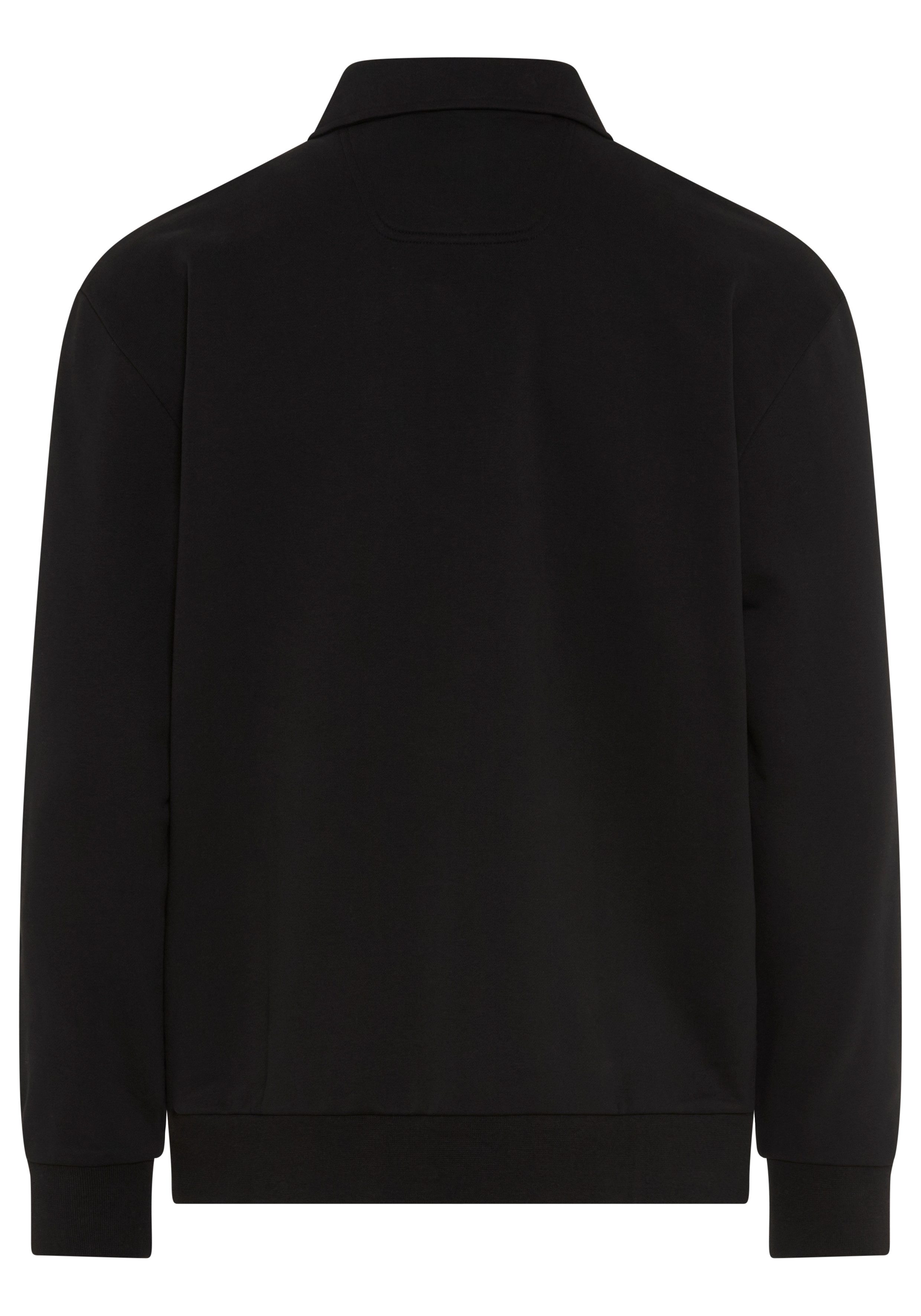 BOSS GREEN Sweatshirt Polokragen und verdeckte Knopfleiste, Relaxed Fit