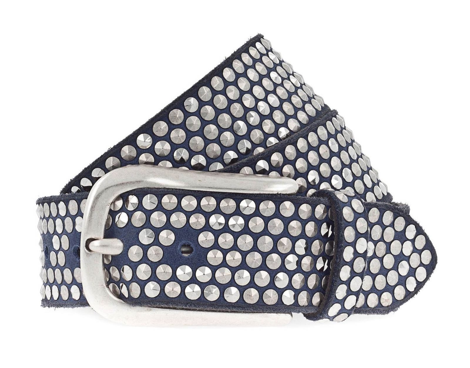 b.belt Ledergürtel Zoe Silver Stud Belt aus echtem Leder